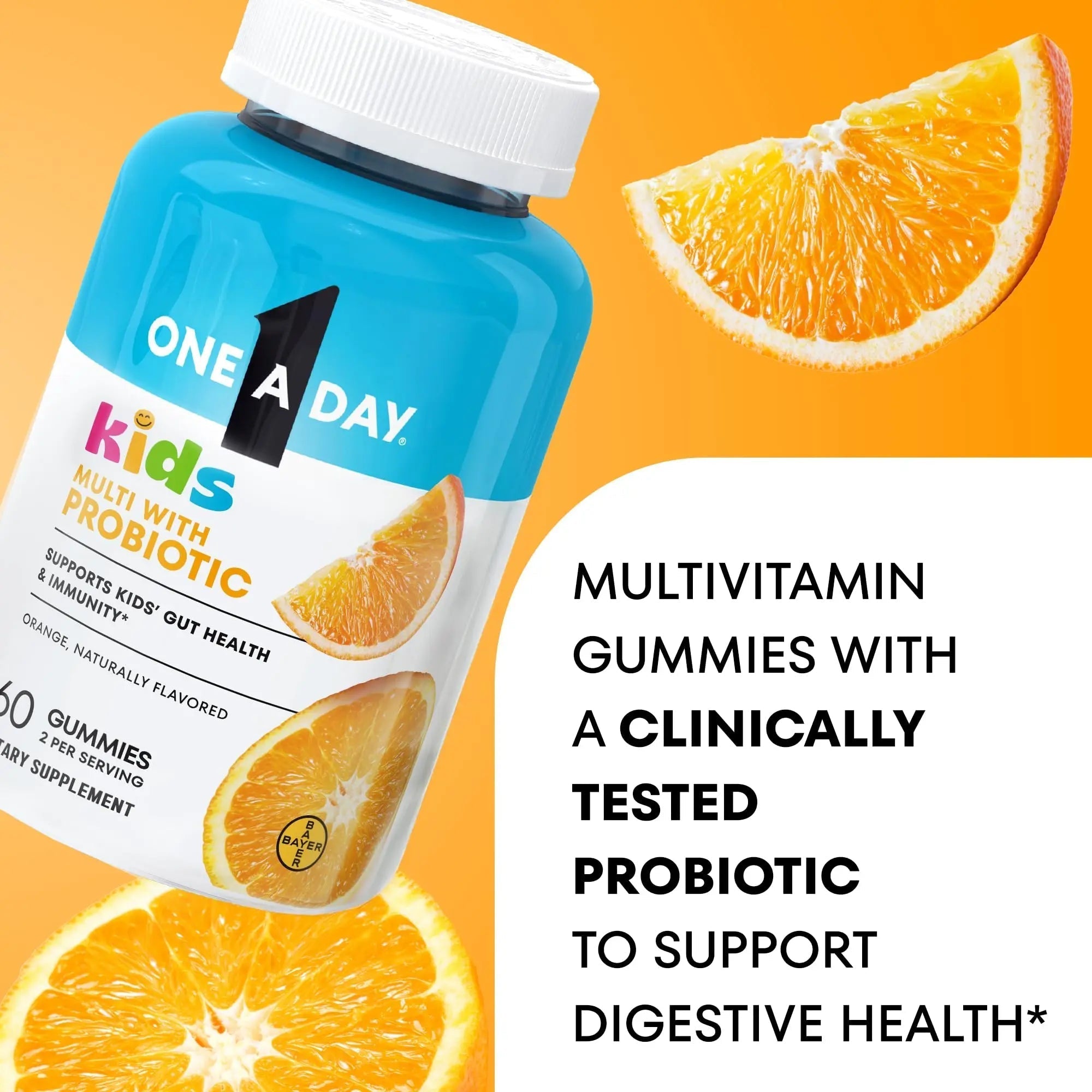 One A Day Kids Multivitamin with Probiotic, Multivitamin Gummies, Kids Probiotic for Digestive Health, Gummy Vitamins ONE A DAYAu supplements