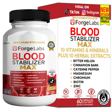 GREENVIFY ForgeLabs Blood Stabilizer Max, Maximum Strength Dietary Supplement, 60 Veggie Capsules, with Banaba Leaf, Juniper Berry, White Mulberry. (1) GREENVIFYAu supplements