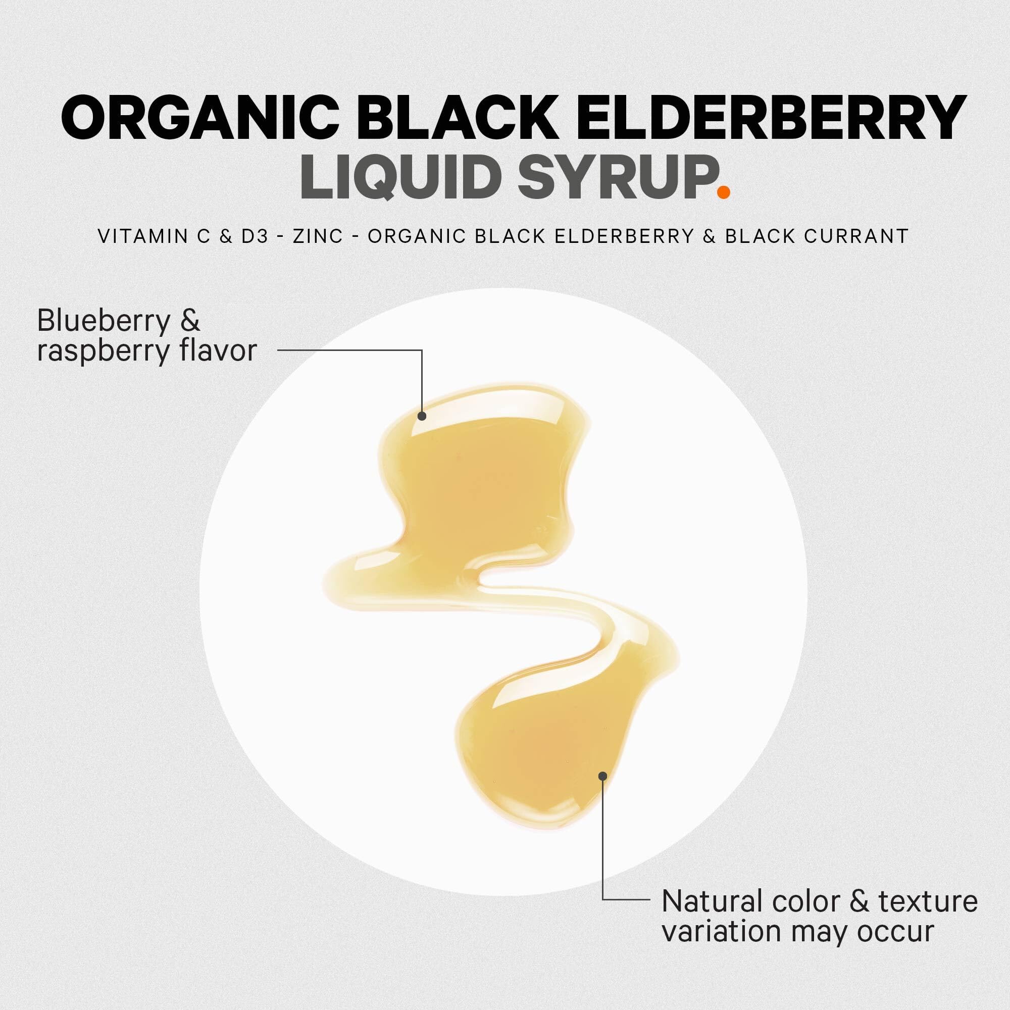 Codeage Elderberry Vitamins Pro - Organic Black Elderberry Liquid Drops - Vitamin C, D3, Zinc, Black Currant - 2-Month Supply - Black Sambucus Liquid - Supplement for Adults & Kids - 4 fl oz CodeageAu supplements