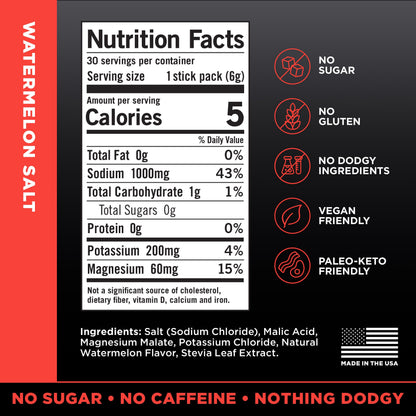 LMNT Zero Sugar Electrolytes - Watermelon Salt | Drink Mix | 30-Count Drink LMNTUS supplements