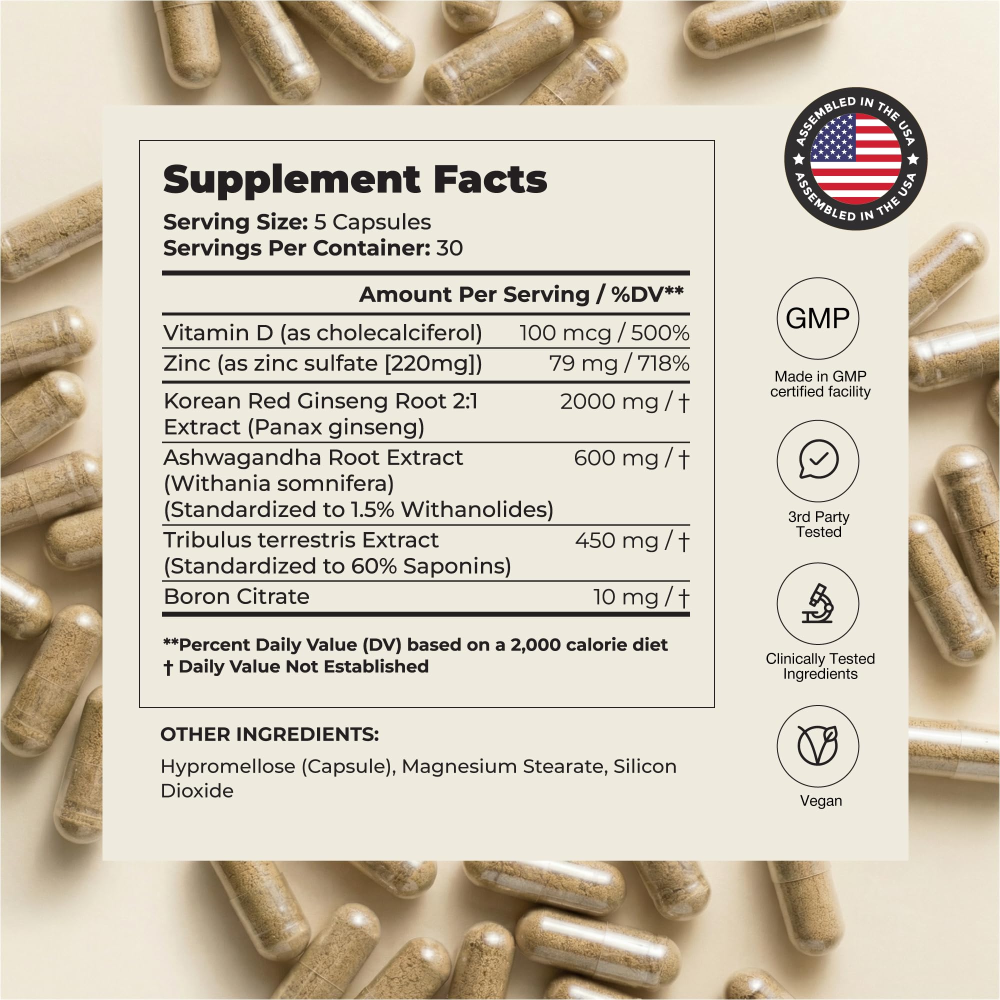 UNALTERED Anabolic Muscle Builder for Men - Growth, Size, Strength - Natural Muscle Building Supplement & Energy Booster - Tribulus Terrestris, Ginseng, Vitamin D3, Ashwagandha - 150 Capsules UNALTEREDAu supplements