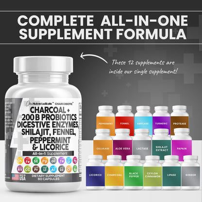 Clean Nutra Activated Charcoal Capsules 1000mg Shilajit 5000mg Pills Clean NutraceuticalsUS supplements