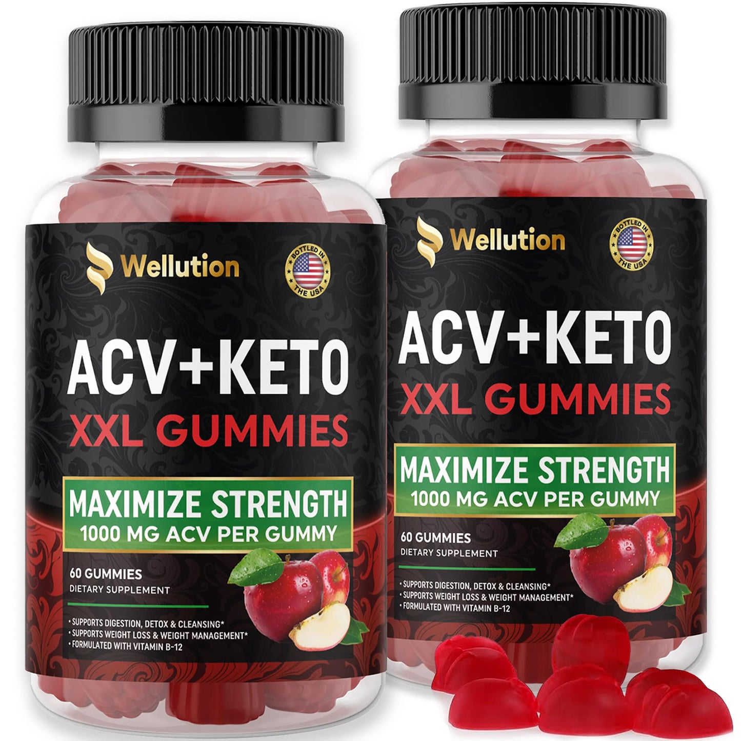 WELLUTION (2 Pack Gummies Apple Cider Vinegar - Formulated to Support Healthy Weight WELLUTIONUS supplements