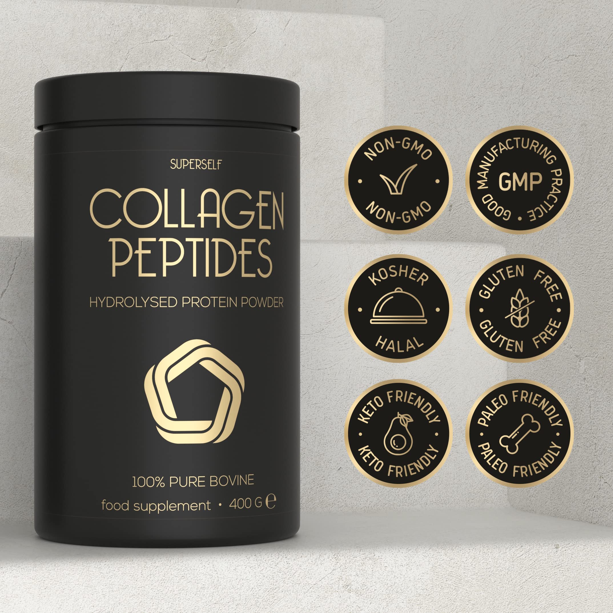Premium Collagen Powder - Collagen Supplements for Women & Men - Pure Bovine Collagen Peptides 400g SuperSelfAu supplements