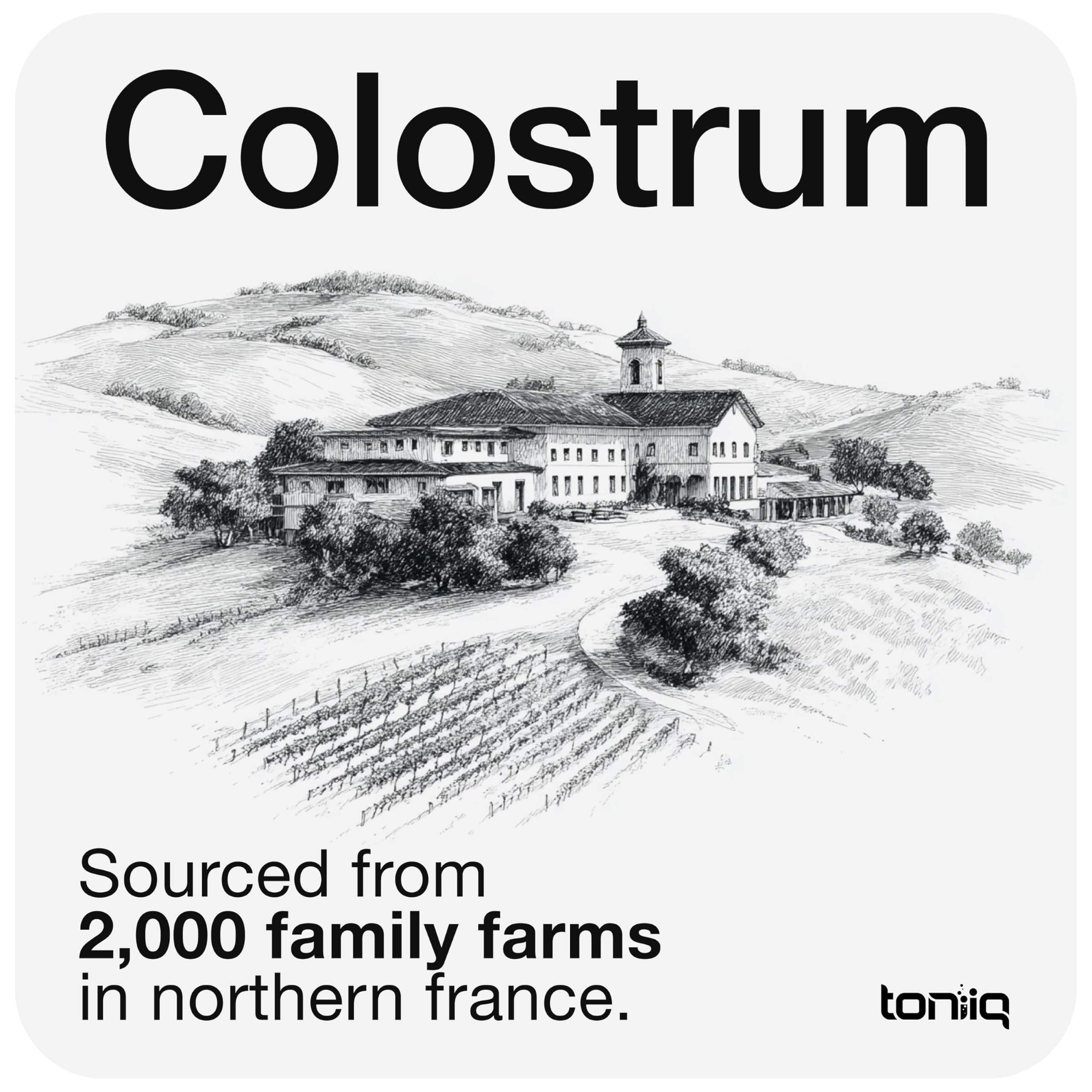 Toniiq Colostrum Powder – Ultra High Potency 50% IgG Concentrate – Farm-to-Jar Traceable French Colostrum – Microfiltered for Purity – Third-Party Lab Verified – 30 Servings ToniiqAu supplements