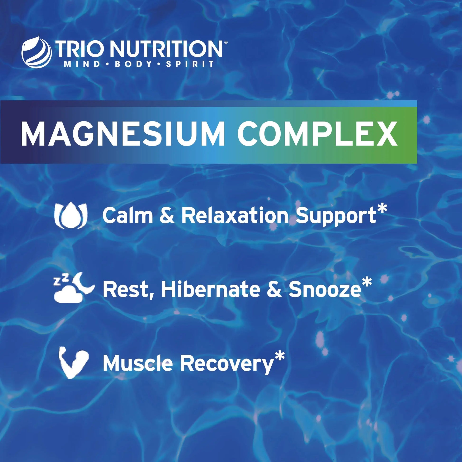 Trio Nutrition Magnesium Complex 90 Day Supply 420 mg | Natural Calm, Relax, Stress Relief, and Muscle Recovery |Magnesium Glycinate Supplement with Vitamin B6 for Rapid Absorption* TRIO NUTRITIONnz supplements