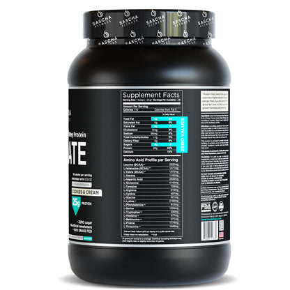SASCHA FITNESS Hydrolyzed Whey Protein Isolate,100% Grass-Fed (2 Pounds, Cookies SASCHA FITNESSUS supplements
