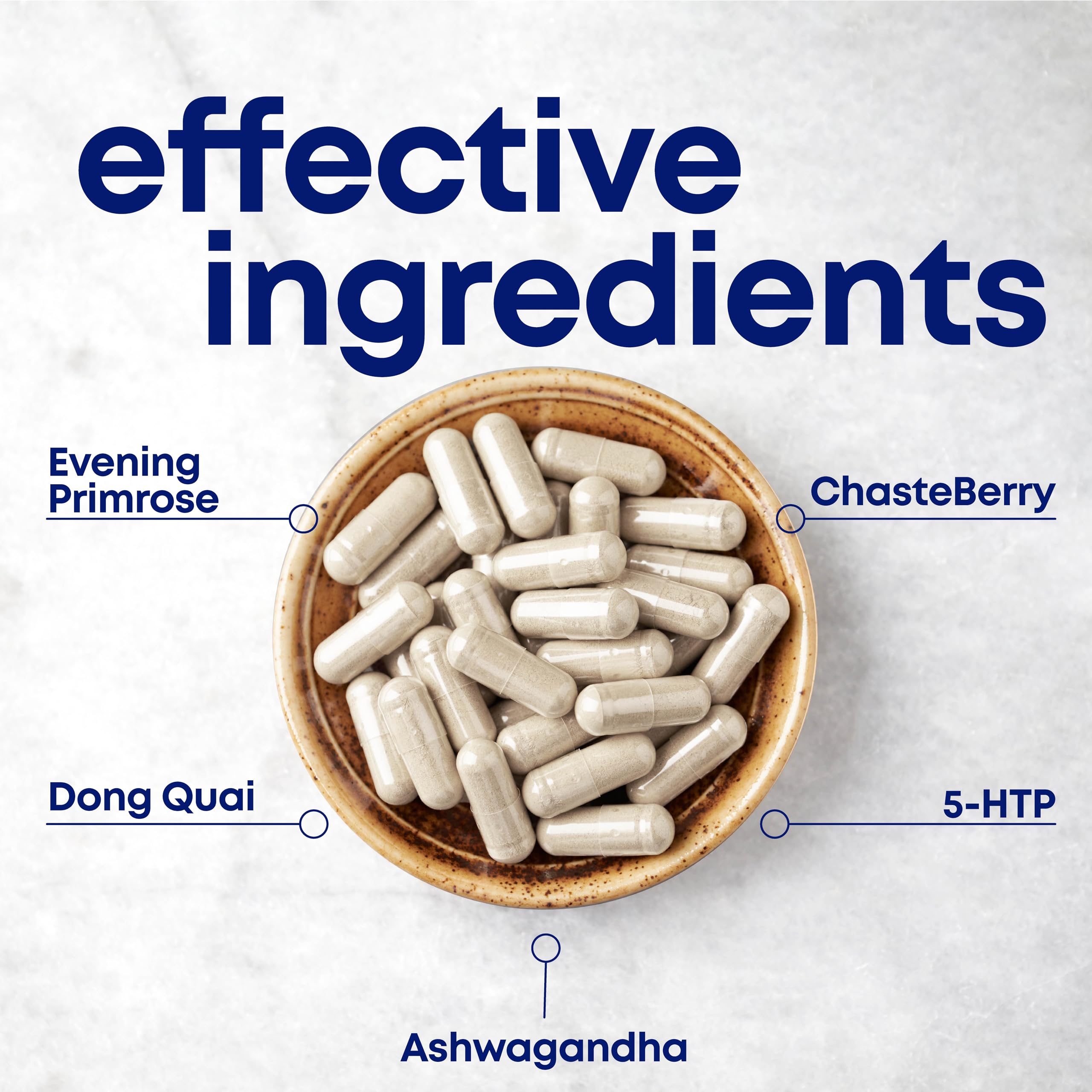 her own PMS, Supports PMS Symptoms, Promotes Positive Mood, Natural Hormone Balance, Helps Relieve Cramping, Hot Flashes Menopause Relief, Gluten and Soy Free, Vegan, 30 Capsules, 30 Servings her ownAu supplements