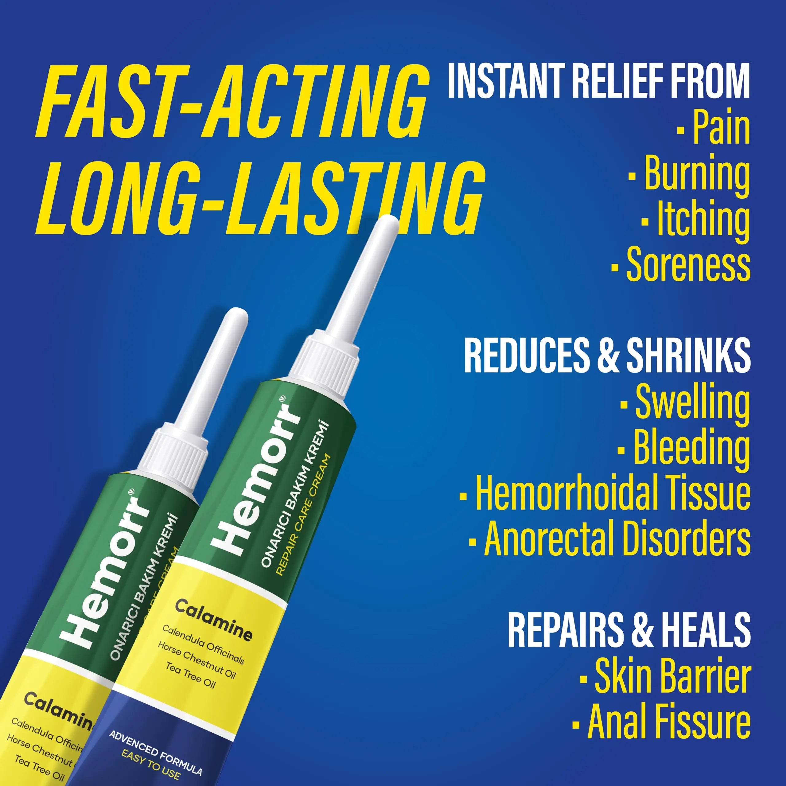 Hemorr Hemorrhoid Treatment Cream with Horse Chestnut, Calendula Oil, Zinc Oxide & Tea Tree Oil – Fast Relief for Pain, Swelling, Itching & Discomfort – Natural Healing & Soothing Formula 1.69 Oz HemorrAu supplements