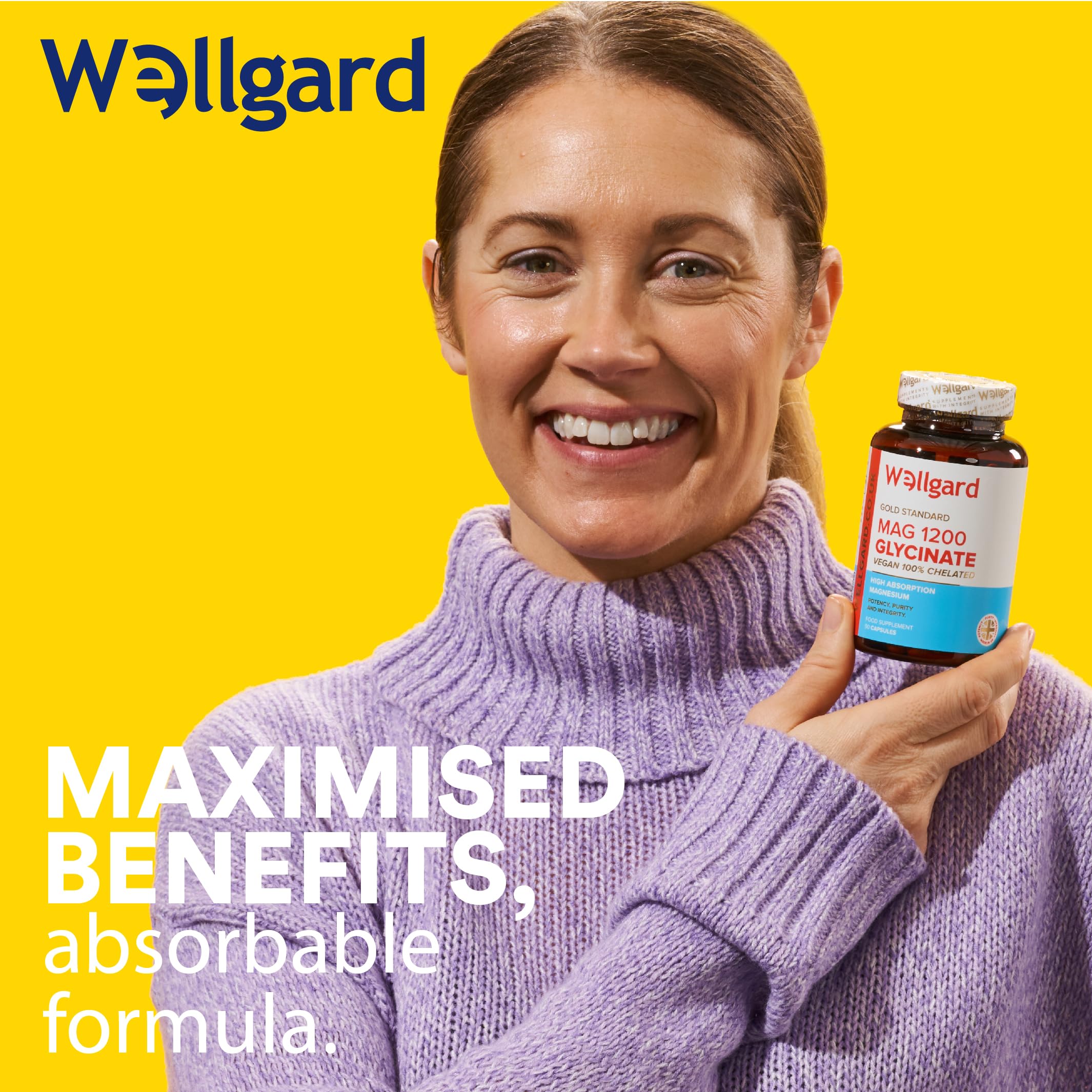 Wellgard Magnesium Glycinate, Mag 1200, High Strength Magnesium Bisglycinate WellgardUS supplements