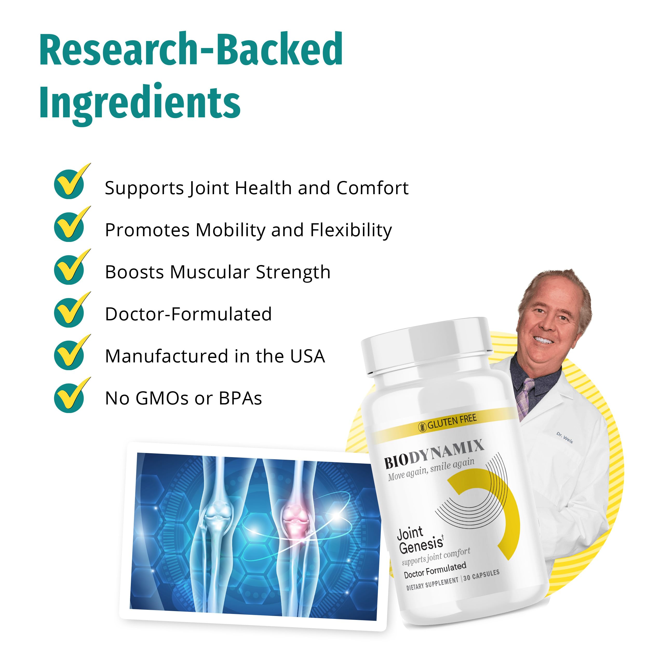 BioDynamix Joint Genesis - Joint Support Supplement - with Mobilee and Boswellia Serrata - for Comfortable, Flexible Joints - 30-Day Supply BioDynamixAu supplements