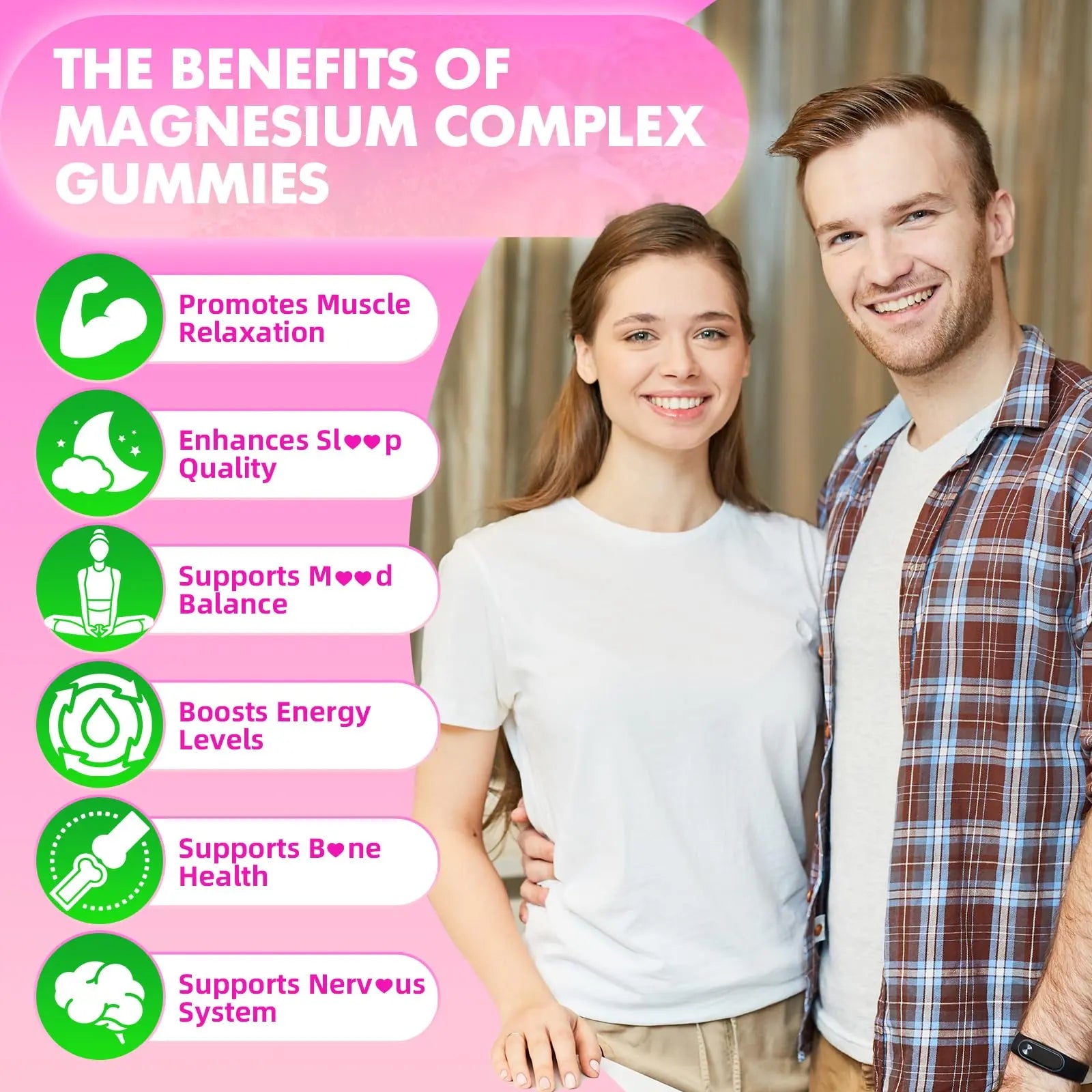 softbear Magnesium Complex Gummies for Women & Men & Kids, 8 in 1 Magnesium Complex Supplement 1000mg-Magnesium Glycinate,Citrate,Malate Supports Calm, Zzz, Muscle Cramp, Strawberry Flavor 120 Count softbearnz supplements