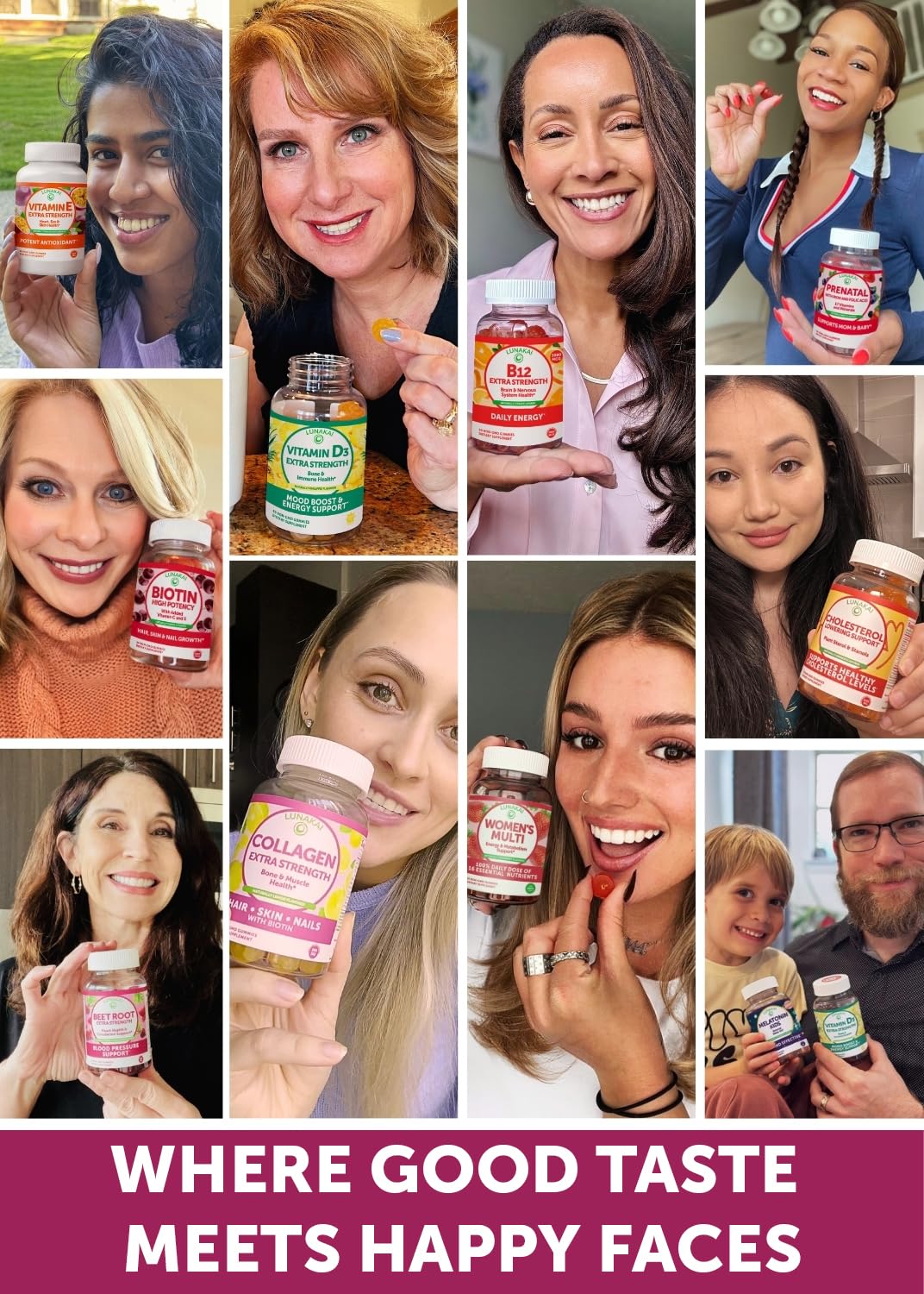 Lunakai USA Made Beet Root Gummies with Antioxidant Blend - Delicious Non-GMO Beet Chews, 60ct LunakaiAu supplements