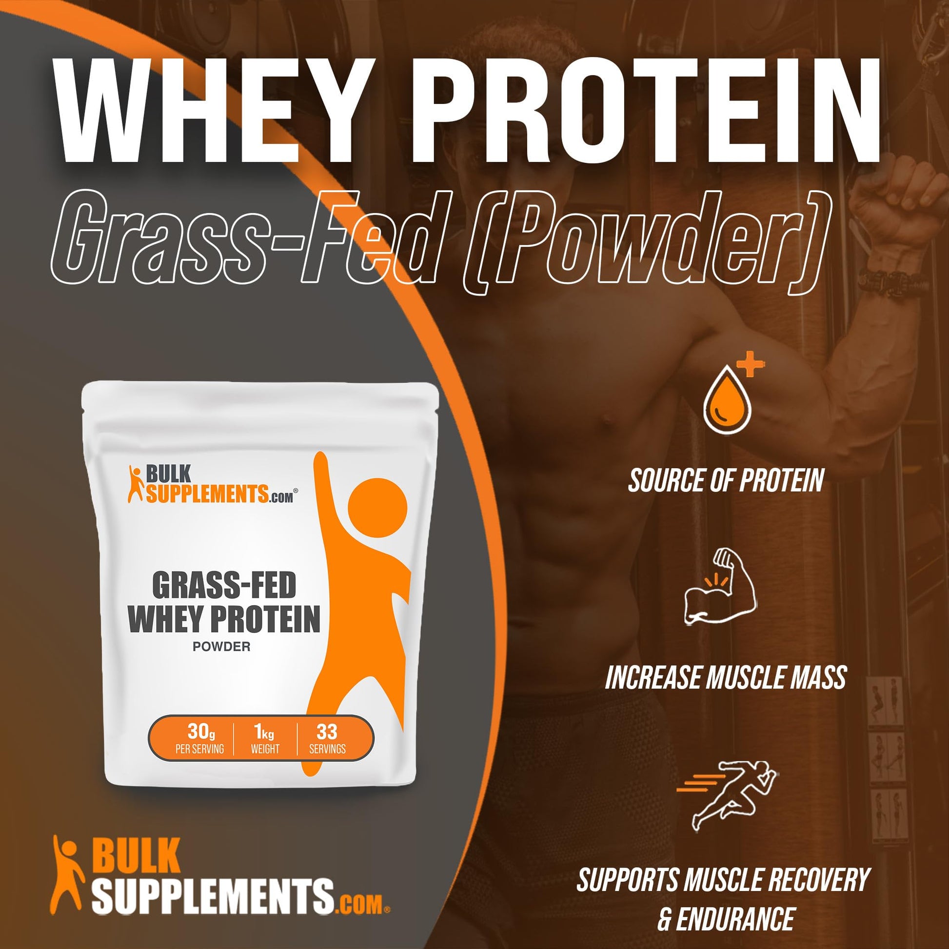 BULKSUPPLEMENTS.COM Grass Fed Whey Protein Powder - Pure Protein Powder BULKSUPPLEMENTS.COMUS supplements