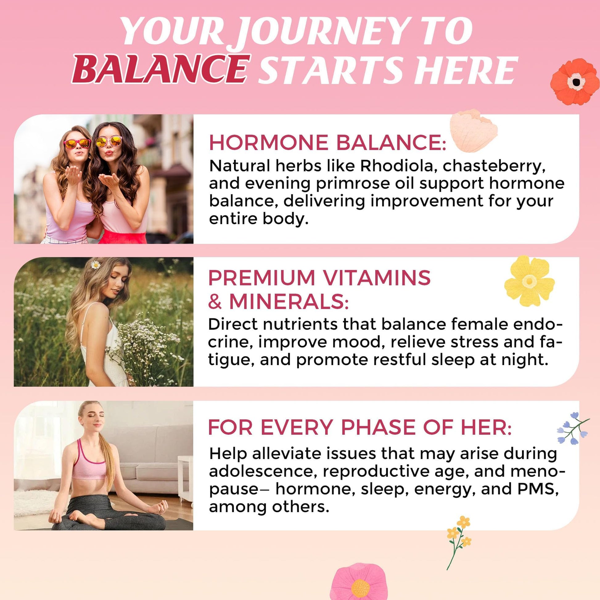 Q'ankyaq PMS Support Gummies for Women, Hormone Balance with Evening Primrose Oil, Chasteberry, Vitamins B6 & B12 - Comfort, Bloating, Mood & Energy Support - 60 Gummies Q'ankyaqAu supplements