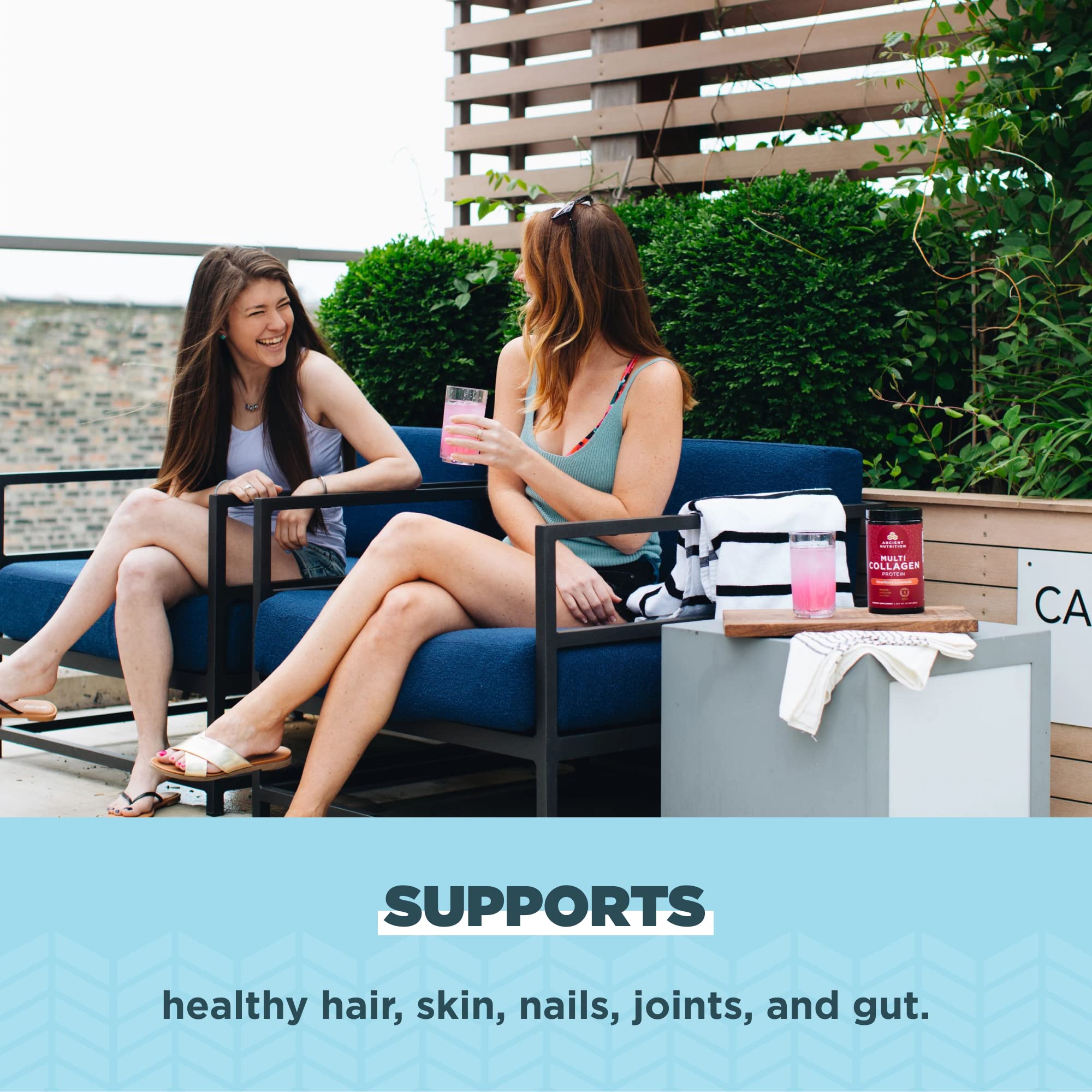 Ancient Nutrition Collagen Powder Protein, Multi Collagen Protein Powder, Strawberry Lemo Ancient NutritionUS supplements