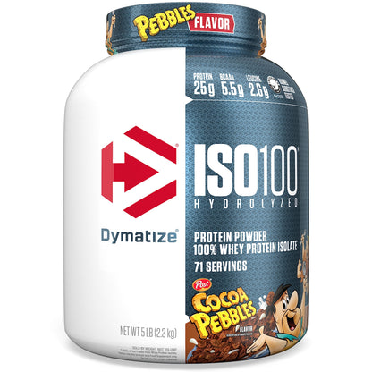 Dymatize ISO100 Hydrolyzed Protein Powder, 100% Whey Isolate, 25g of Protein, 5.5g DymatizeUS supplements