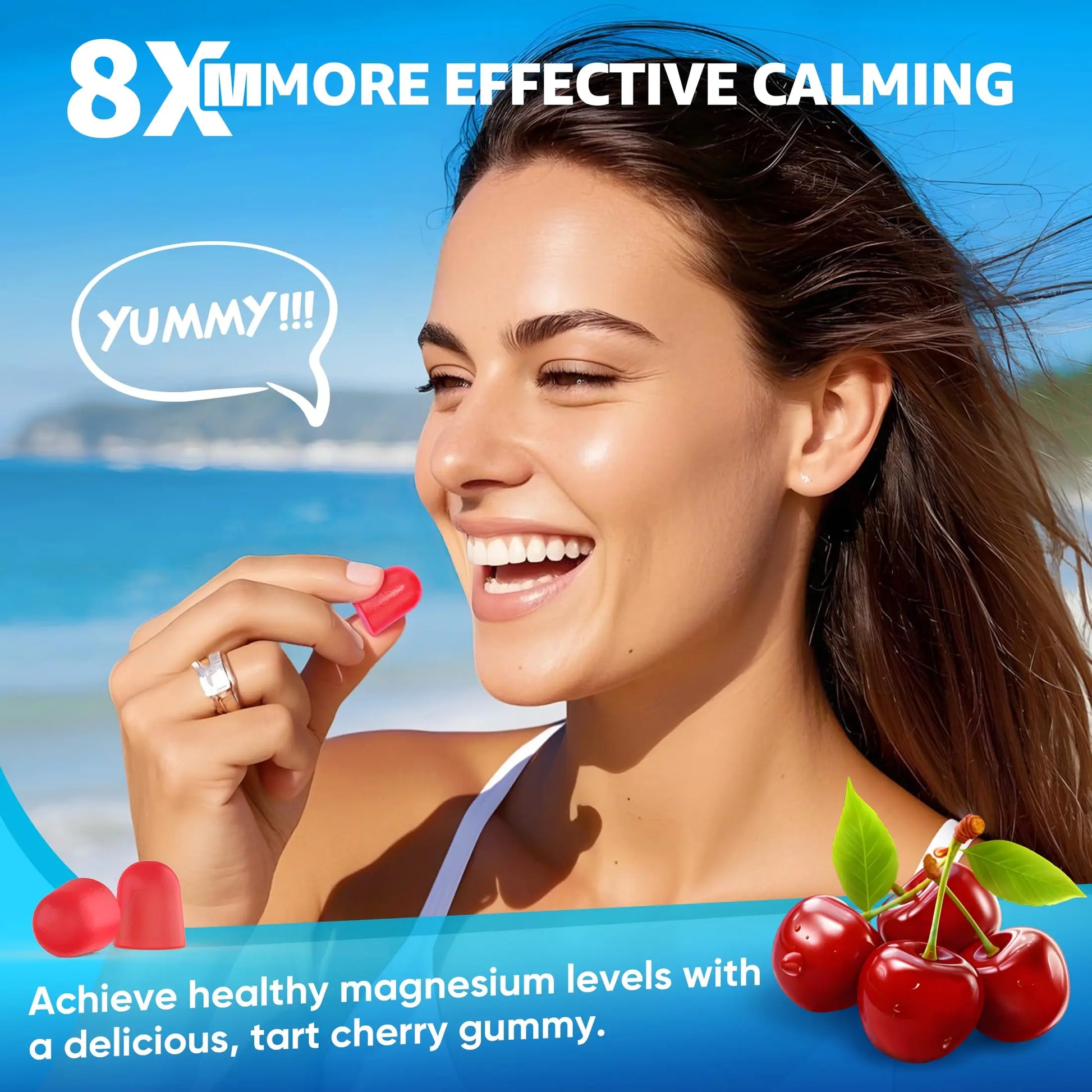 Magnesium Complex Gummies 400mg | as 8 Forms of Magnesium Glycinate, Malate, Citrate, Taurate, Oxide & More | w/Ashwagandha Extract, D3 & B12 Supports for Calm, Zzz, Mood, Muscle Cramp - Vegan 120Cts EnvyCurenz supplements