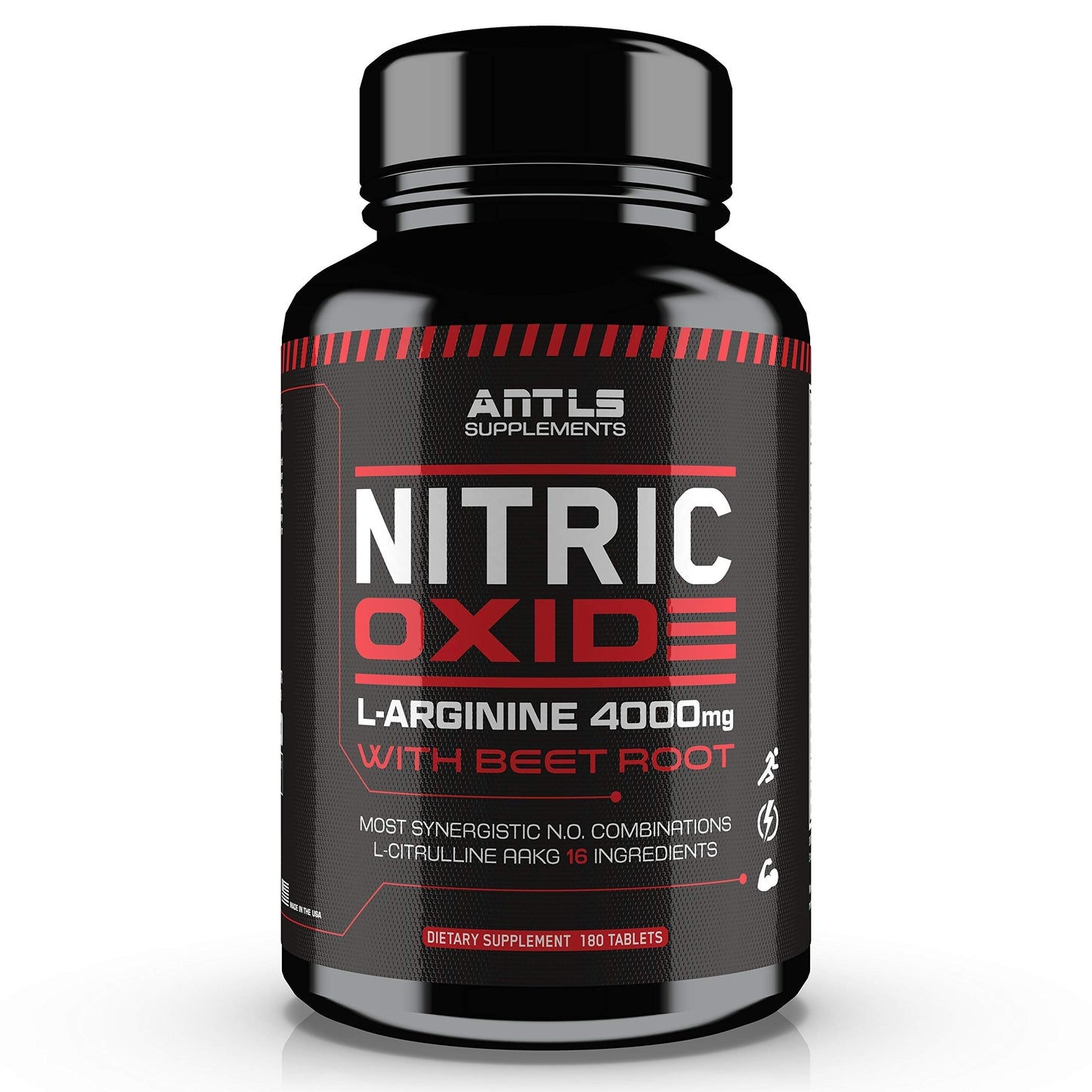 Nitric Oxide Supplement Booster Complex L Arginine 4000mg,L Citrulline, AAKG,Beet Root ANTLS SupplementsUS supplements