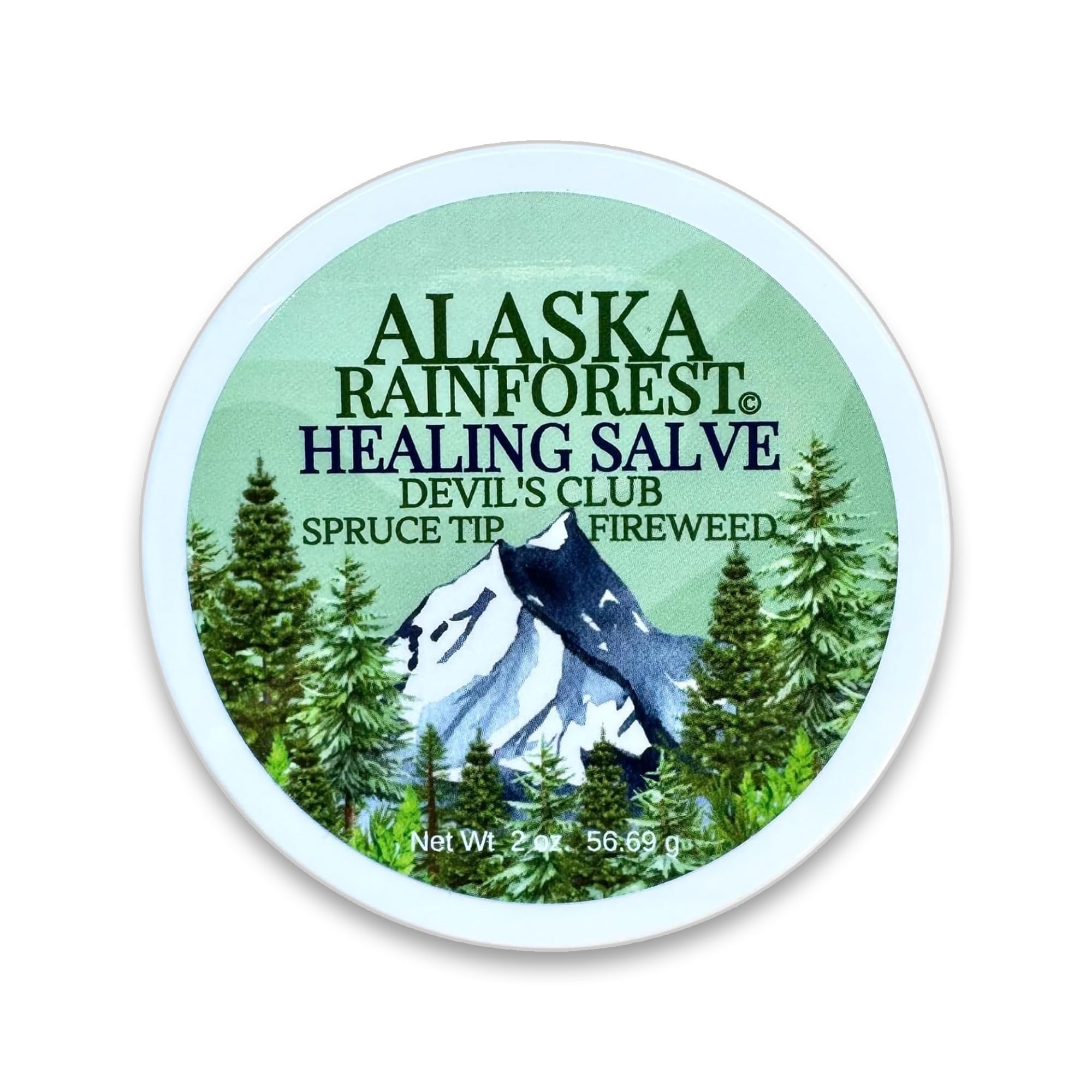 Snowy Summit Alaska Rainforest Salve - Herbal Salve for Dry Skin & Joint Relief - Natural Super Salve for Soothing Skin with Gentle Aroma - Body & Hand Salve - Muscle Rub with Alaskan Devil’s Club Oil Snowy SummitAu supplements