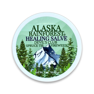 Snowy Summit Alaska Rainforest Salve - Herbal Salve for Dry Skin & Joint Relief - Natural Super Salve for Soothing Skin with Gentle Aroma - Body & Hand Salve - Muscle Rub with Alaskan Devil’s Club Oil Snowy SummitAu supplements