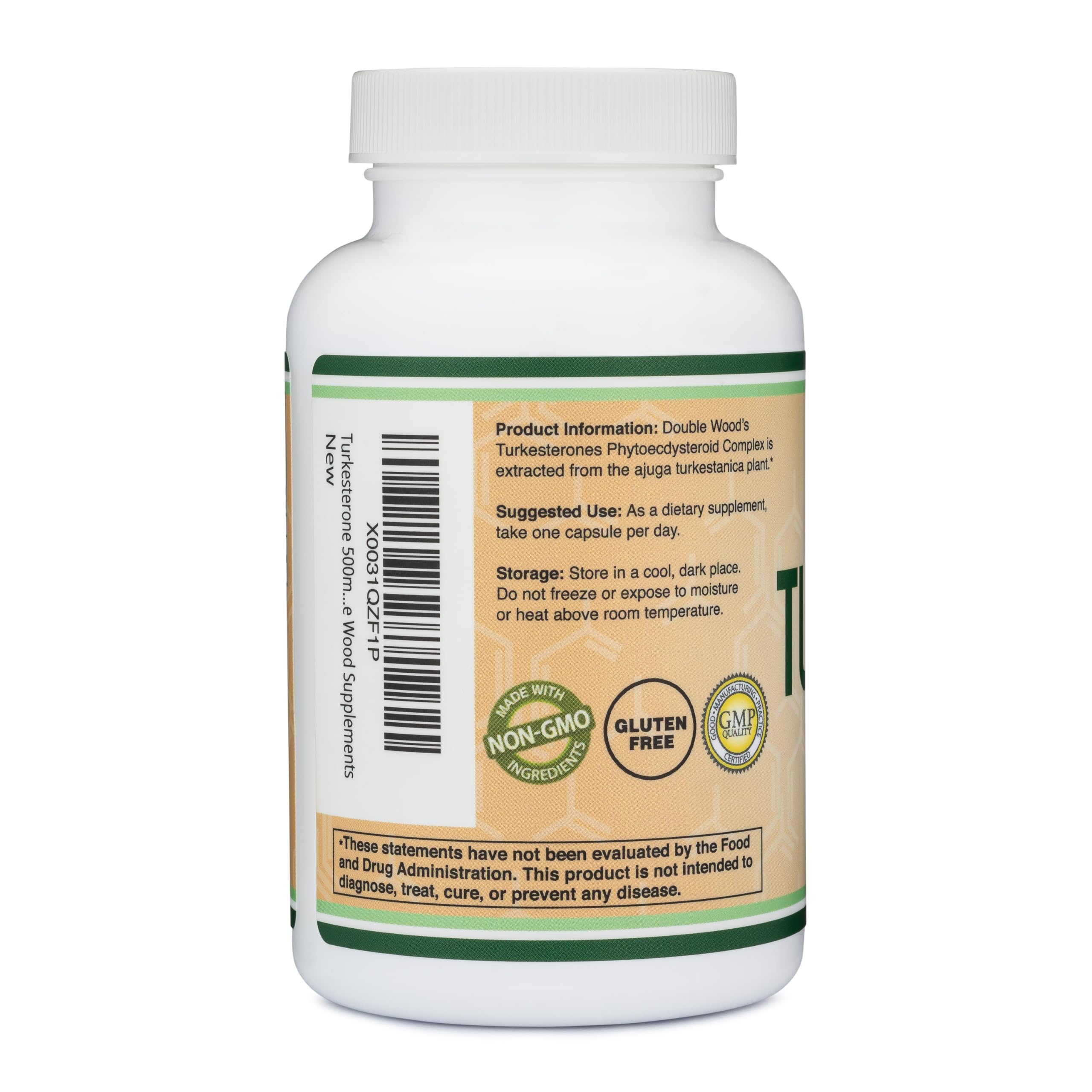 Turkesterone Supplement 500mg, 120 Capsules (Ajuga Turkestanica Extract Std. to 10% Turkesterone) Similar to Ecdysterone for Men's Health Support (Manufactured and Tested in the USA) by Double Wood Double Wood SupplementsAu supplements