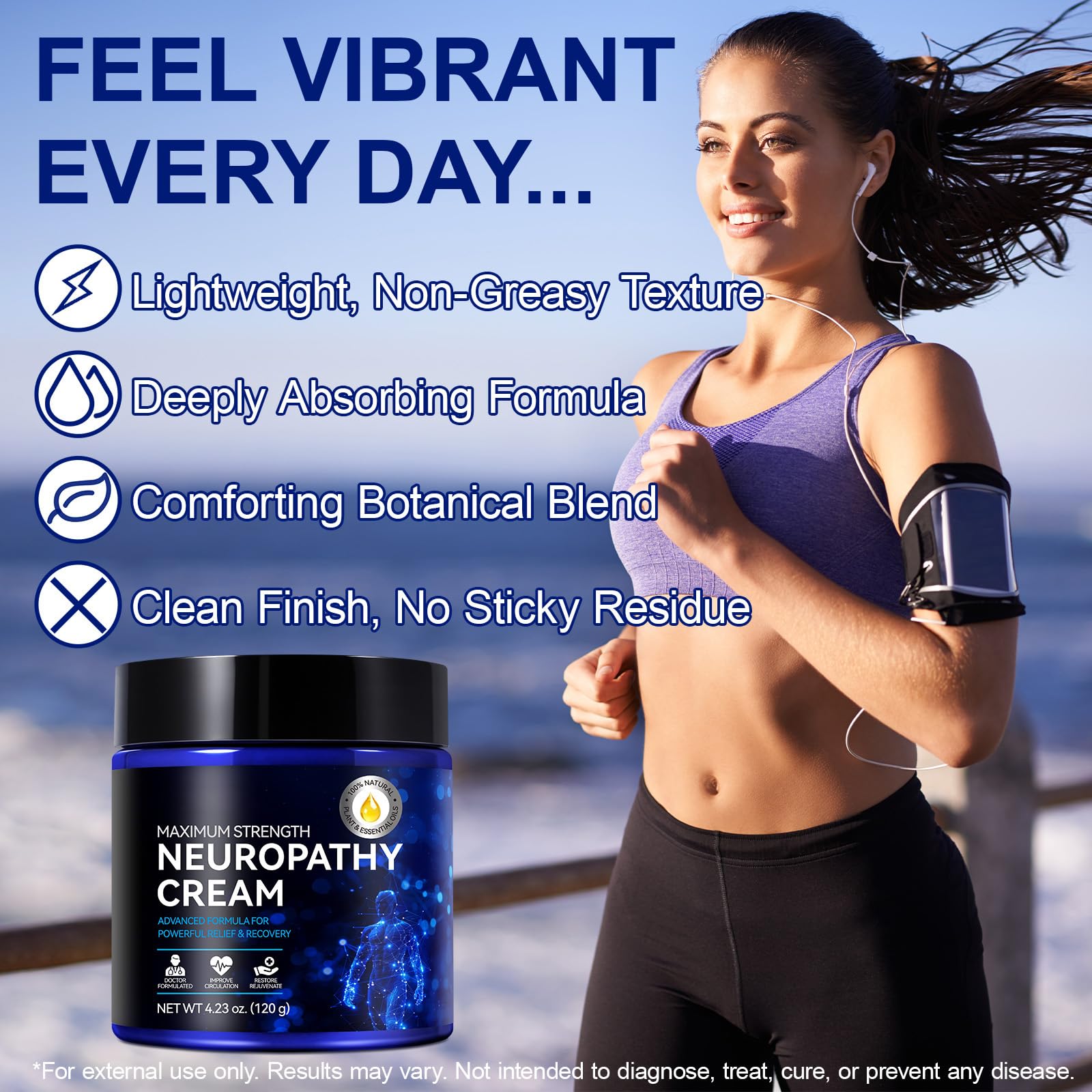 Neuropathy Cream for Feet, Legs & Hands – Lightweight, Plant-Based Formula with Cooling Comfort, 4 oz CFXYHNOXAu supplements