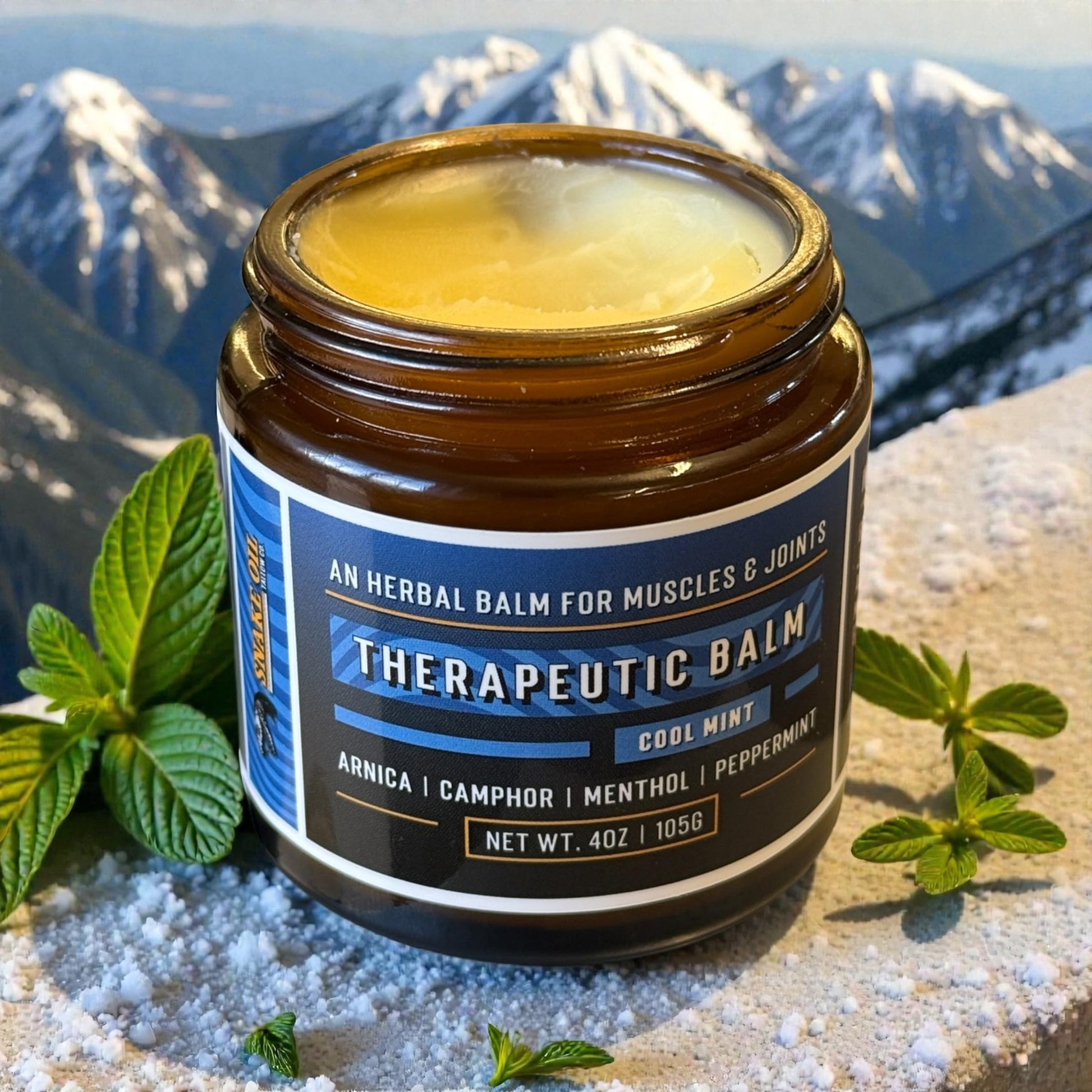 Muscle & Joint Therapeutic Tallow Balm - Made in Utah, USA - Arnica, Camphor, Menthol, Peppermint - Great for Pain, Soreness, Bruising, Stiffness - Grass-Fed Tallow, Jojoba Oil, Beeswax Snake Oil Tallow Co.Au supplements