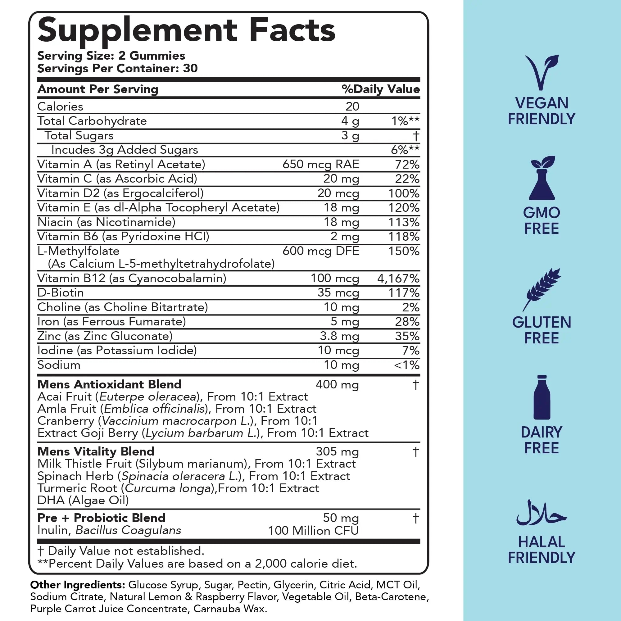 Sakoon nutrition Men's Multivitamin Gummies with Probiotics and Prebiotics, Adult Multivitamin A, C, D, E, B & More Sakoon nutritionAu supplements