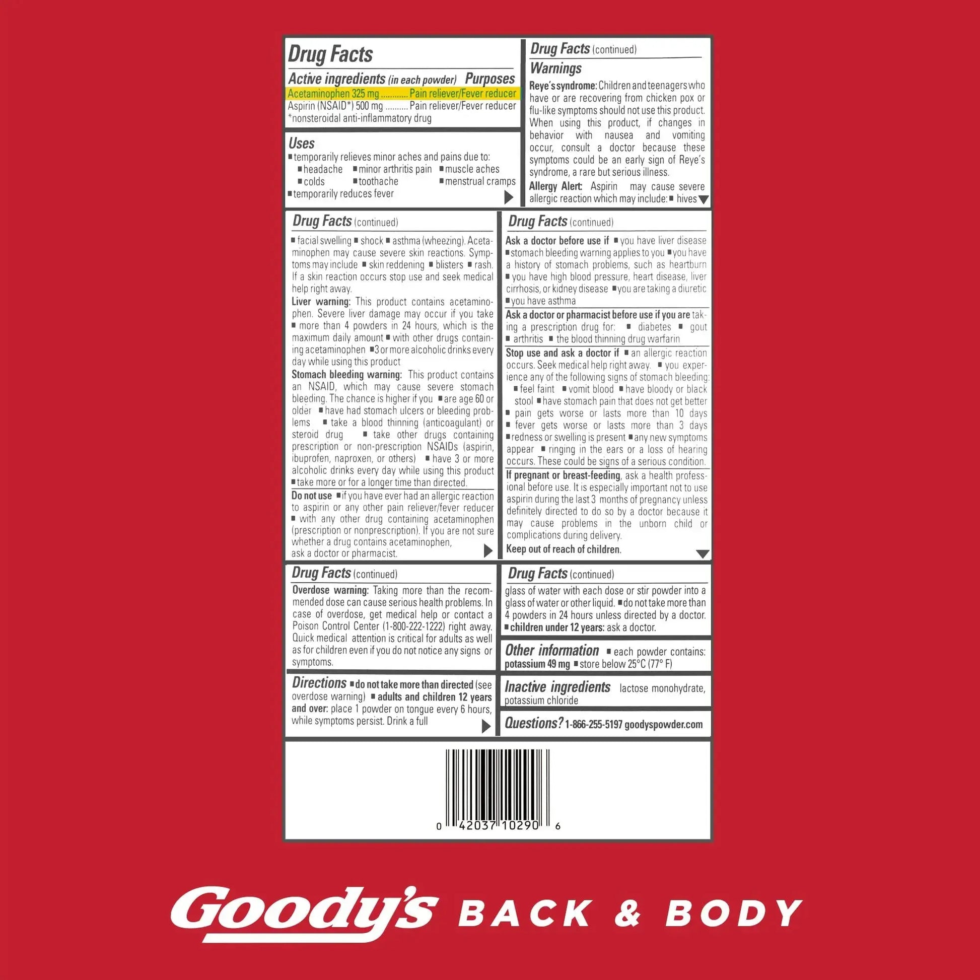 Goody's Back and Body Pain Relief Powder, 24 ct (Pack of 1) Goody'sAu supplements