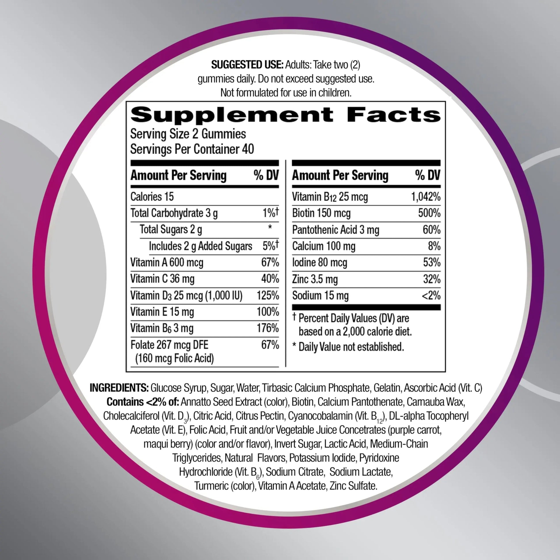 Centrum MultiGummies for Women 50 Plus, Multivitamin/Multimineral Supplement with Vitamins D3, E, B6, and B12 CentrumAu supplements