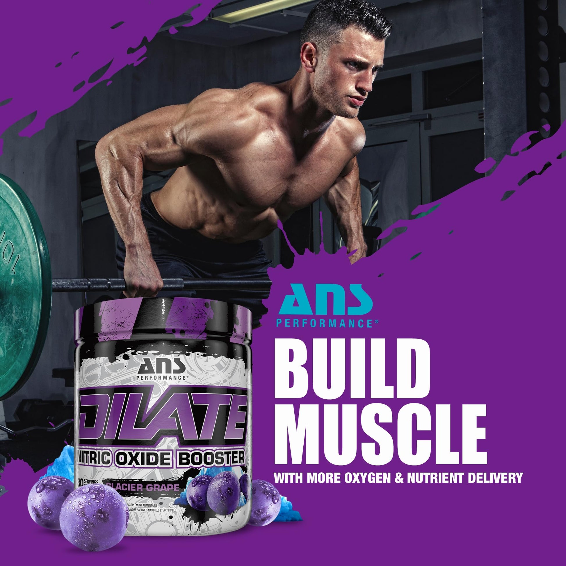 ANS Performance Dilate Pump PreWorkout Powder - Dietary Supplement - Maximizes ANS PerformanceAu supplements