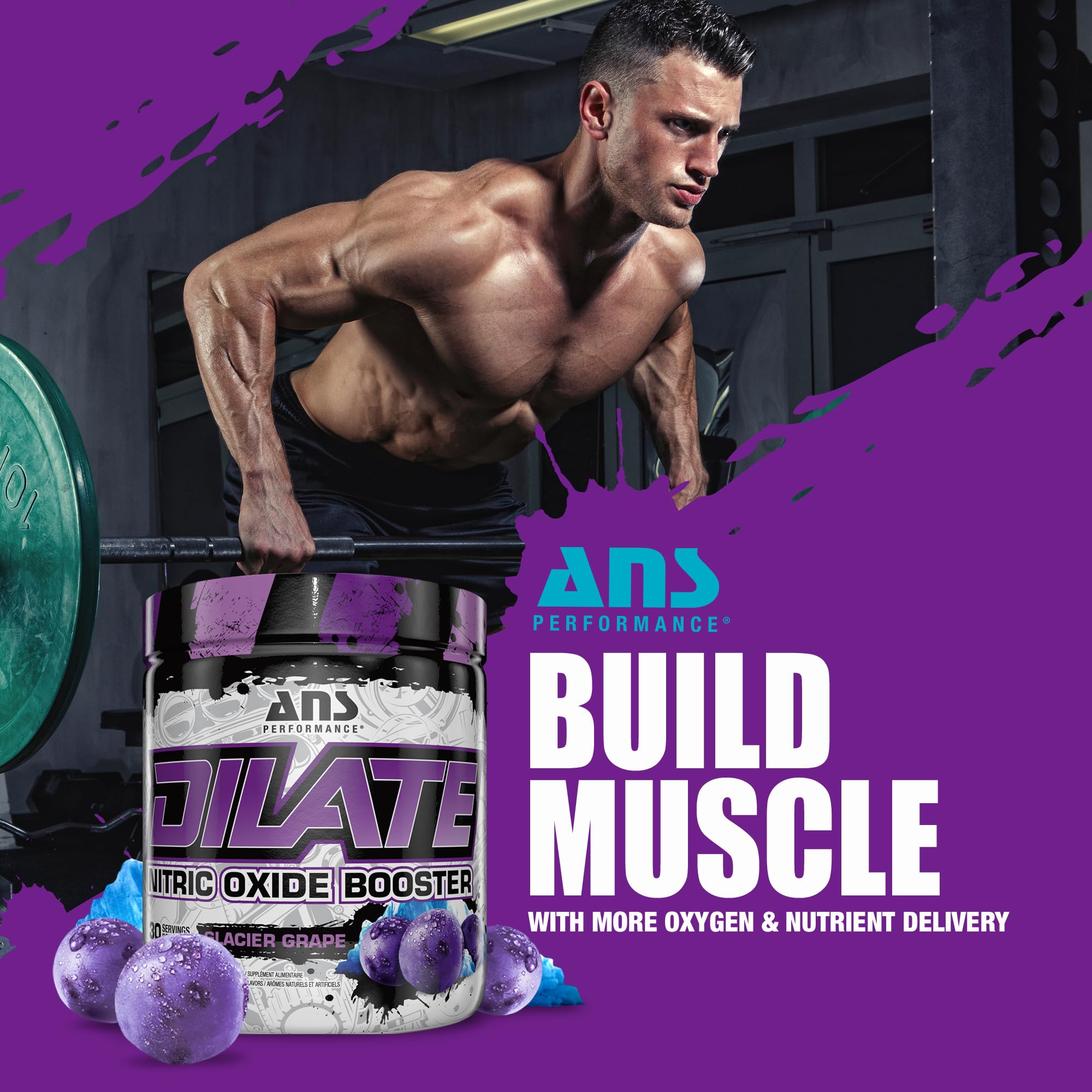 ANS Performance Dilate Pump PreWorkout Powder - Dietary Supplement - Maximizes ANS PerformanceAu supplements