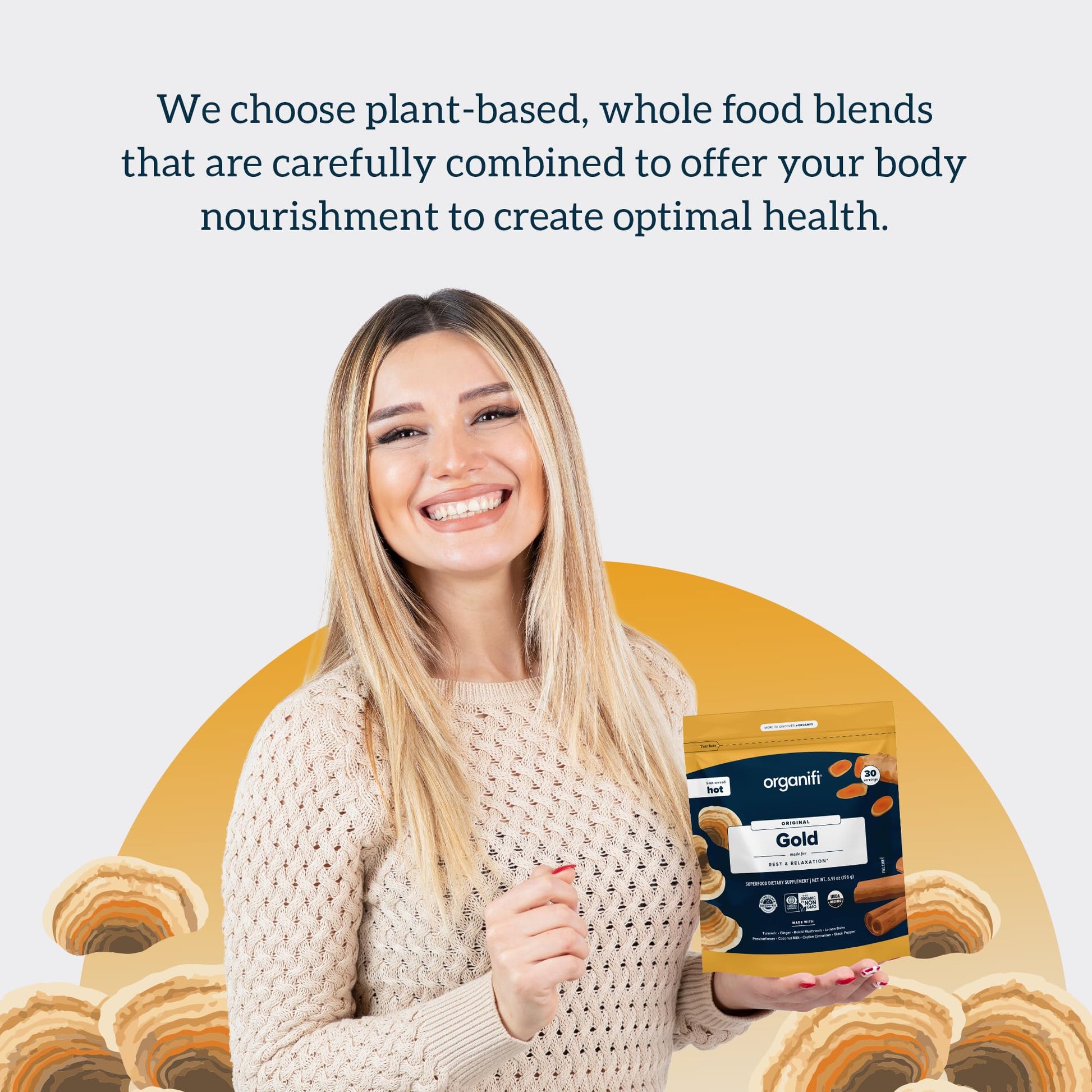 Organifi: Gold - Superfood Supplement Powder- 90 Servings (3 Pack) - Stress Support OrganifiUS supplements