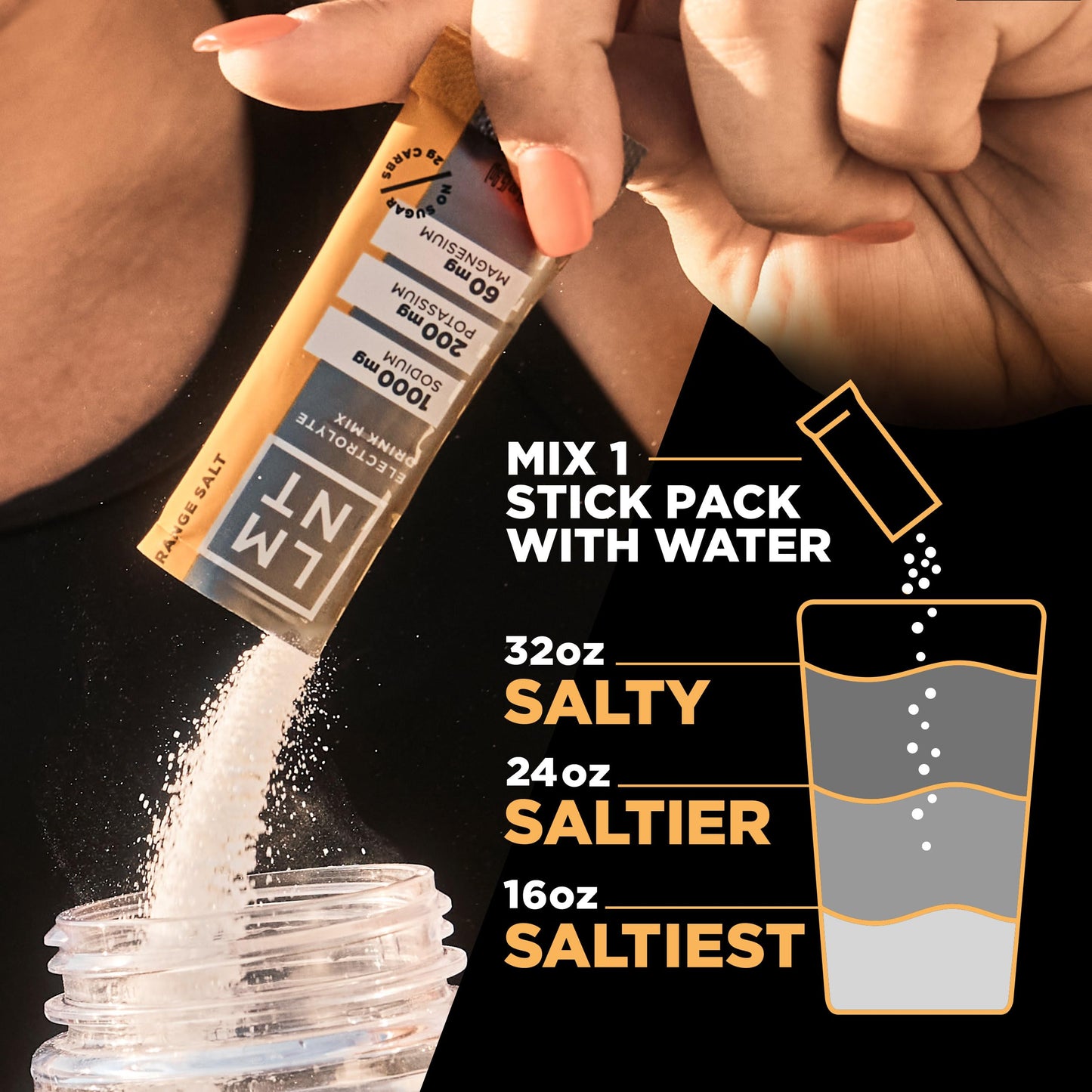 LMNT Zero Sugar Electrolytes - Orange Salt | Drink Mix | 30-Count Drink LMNTUS supplements