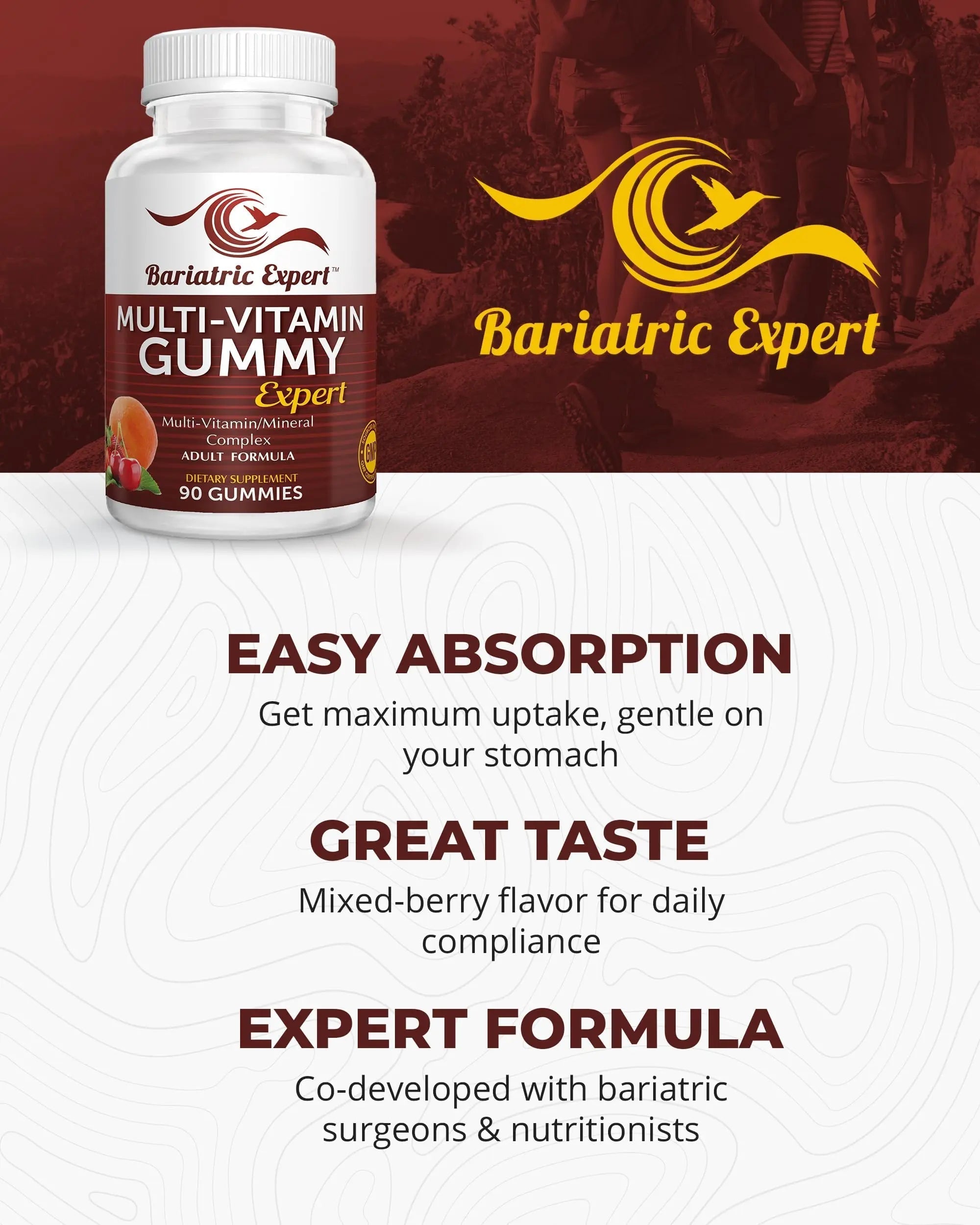 Bariatric Expert Multivitamin Gummies – Fast-Melting Dietary Supplement for Adults Post-Gastric Sleeve and Bypass, Nutritionist Recommended, 90 Count Bariatric Food ExpertAu supplements