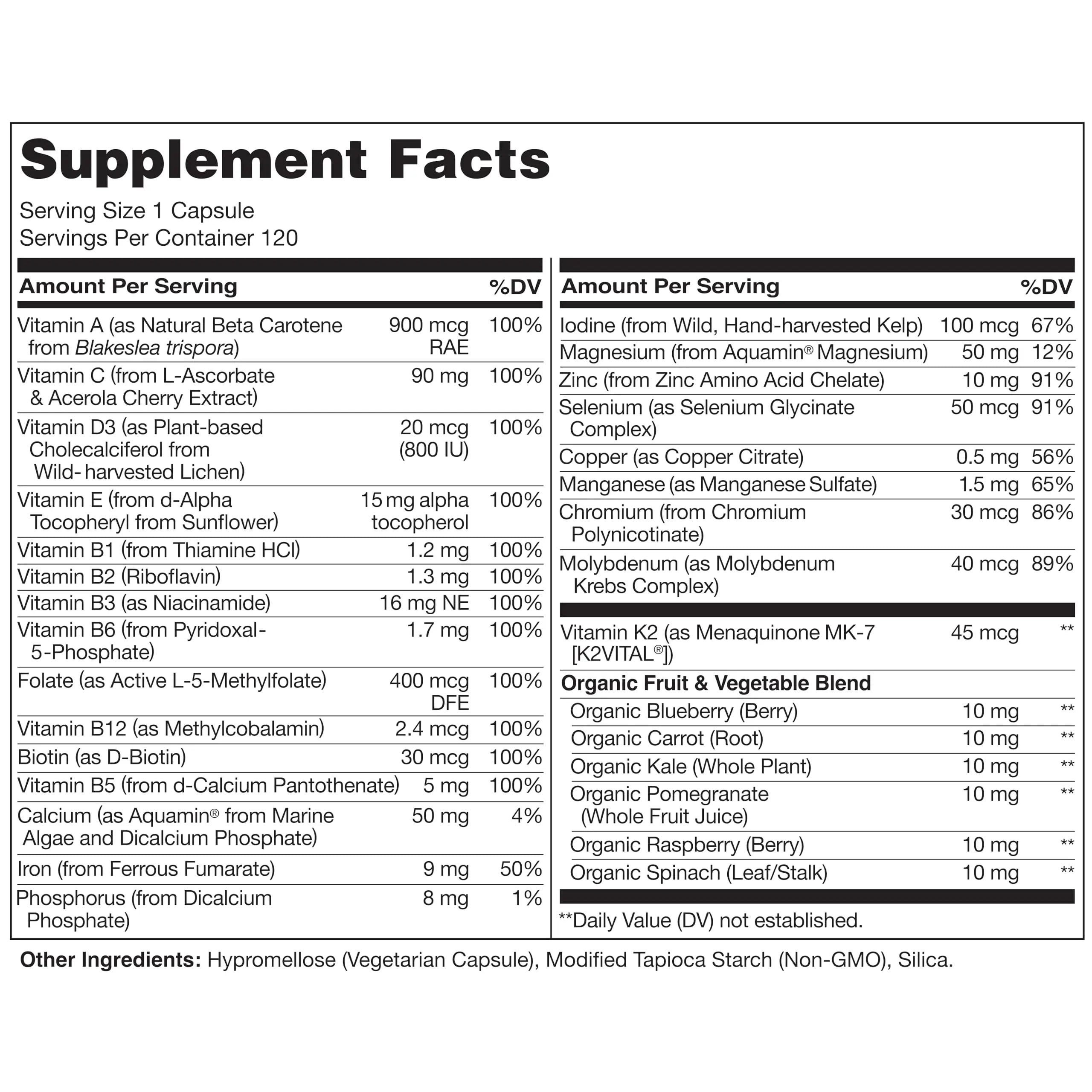NATURELO One Daily Multivitamin for Men, 120 Vegetarian Capsules One Daily Multivitamin for Women NATURELOAu supplements