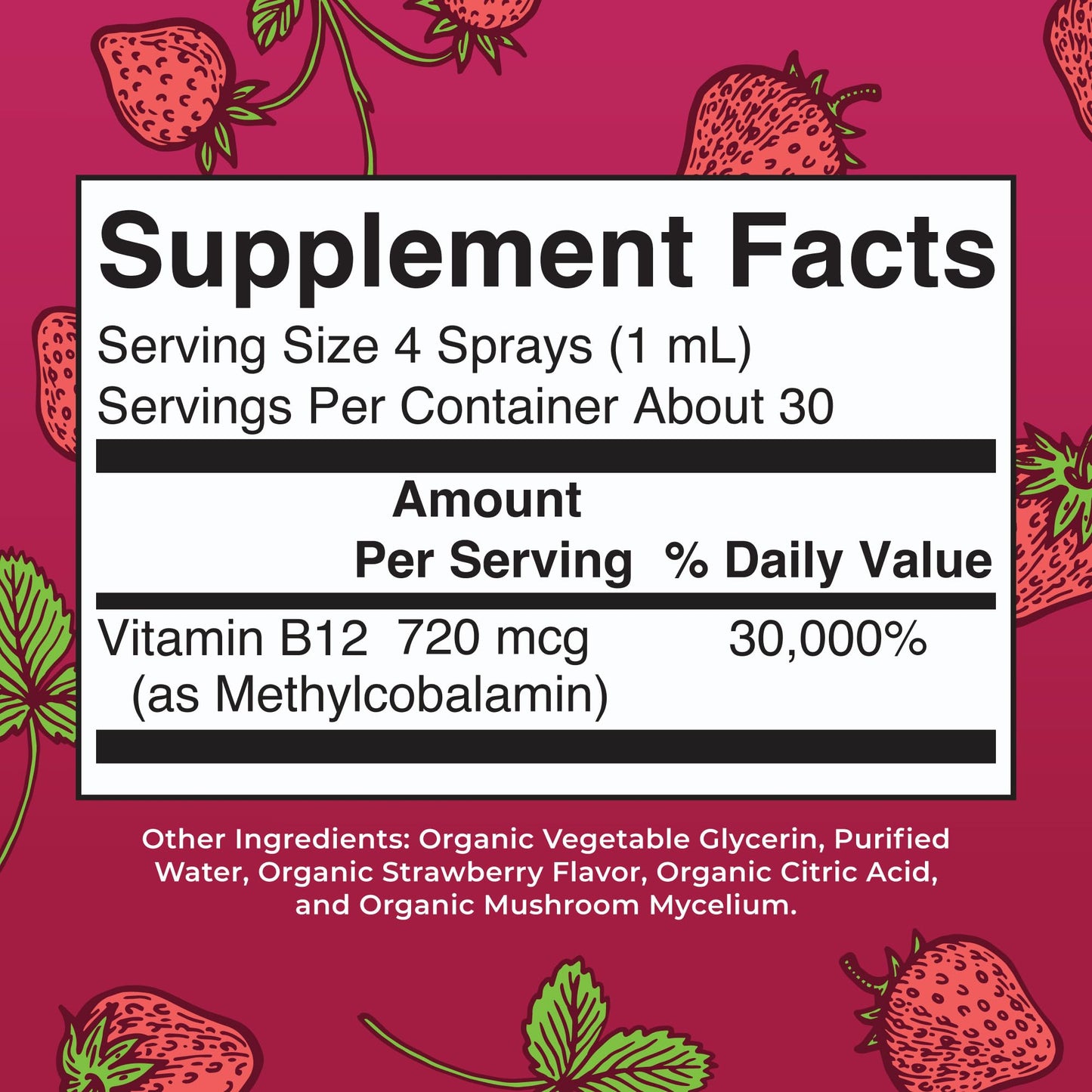 MaryRuth Organics Vitamin B12 Liquid Spray | Vegan, Non-GMO, Gluten-Free | USDA Organic Supplement | Energy & Nervous System Support | B12 Vitamins for Women & Men | 720 mcg | 1 Fl Oz MARYRUTH'SUS supplements