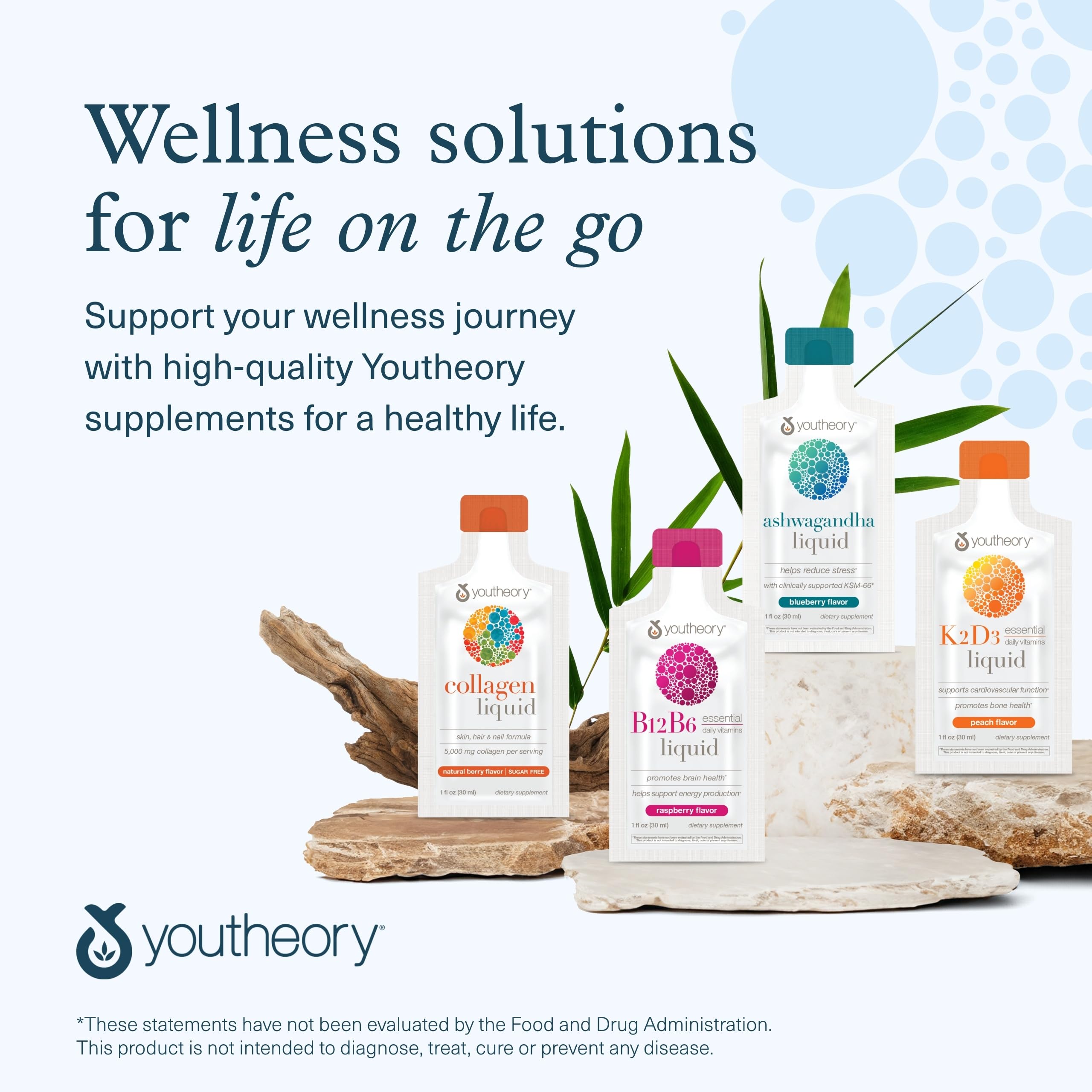 Youtheory Ashwagandha Liquid - with Organic KSM-66 Ashwagandha - Herbal Blend to Support Stress Relief & Energy Levels* - Helps Support Mood* - 1 oz Single Serve Packet, Pack of 12 YoutheoryAu supplements