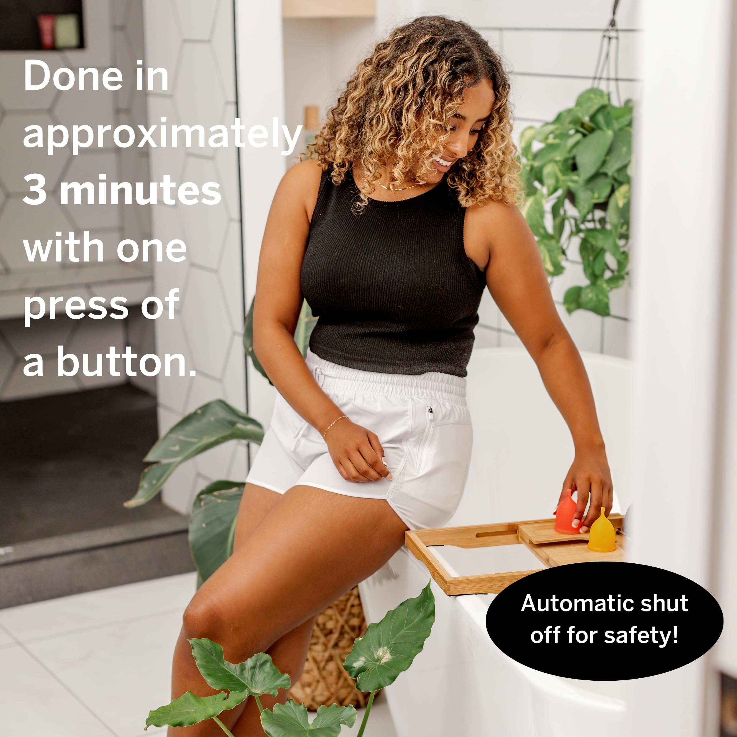 Pixie Menstrual Cup Sterilizer Cleaner Machine - The Only Hinged Lid Steamer & Drying Stand Pixie CupAu supplements