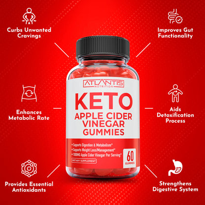Keto ACV Gummies for Weight Loss - Apple Cider Vinegar Keto ACV Gummies Formulated Atlantis NutritionUS supplements