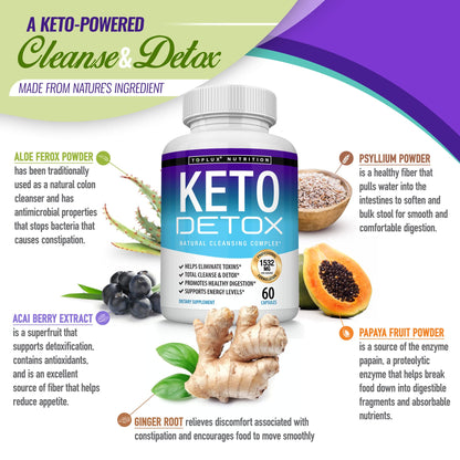 Toplux Keto Detox Pills Advanced Cleansing Extract – 1532 Mg Natural Acai Colon TopluxUS supplements