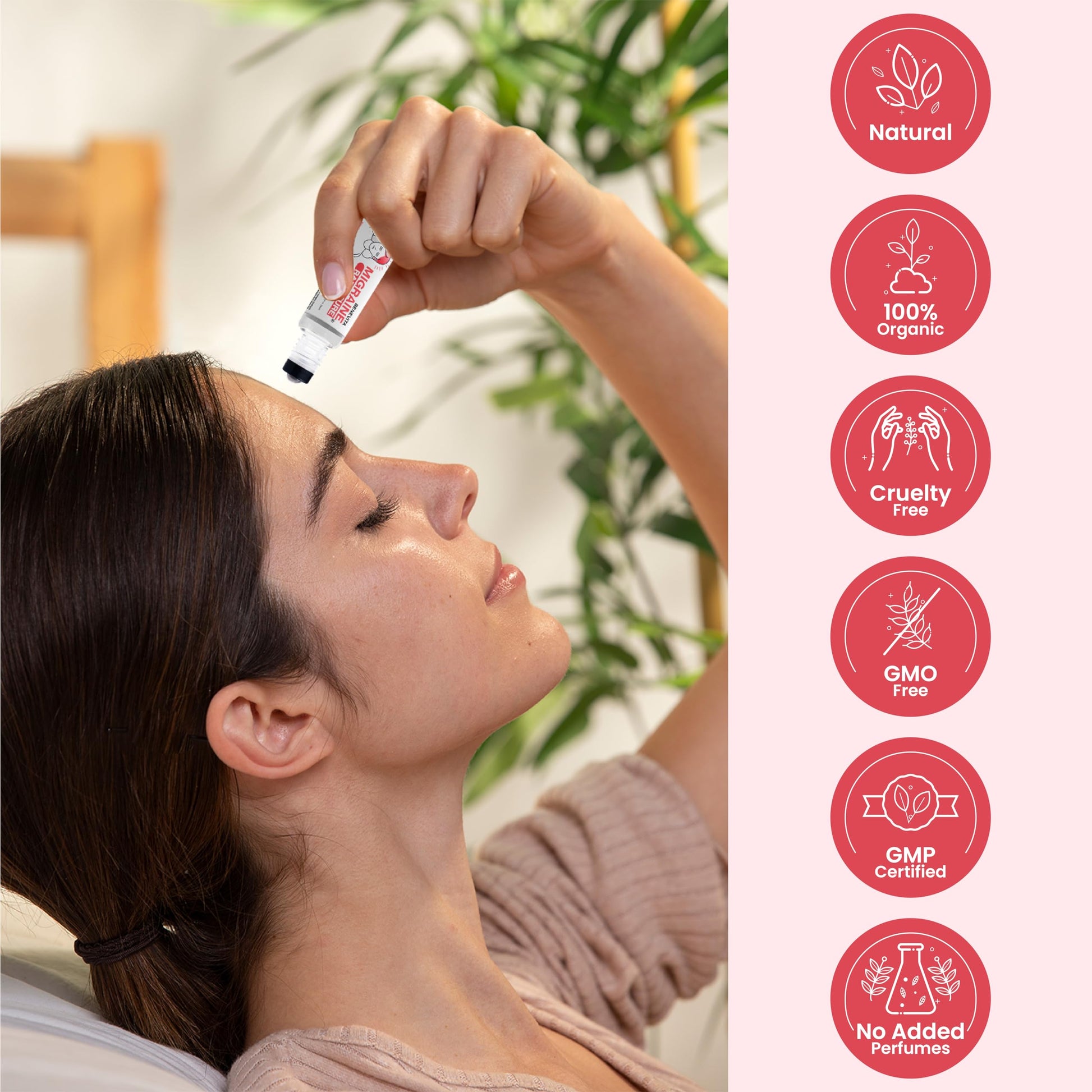 Benevita Migraine Relief Stick Roll-On – Organic, Natural, Cruelty-Free Headache Relief Roll-On – Peppermint, Spearmint, & Lavender Essential Oil Roller for Tension & Stress BenevitaAu supplements