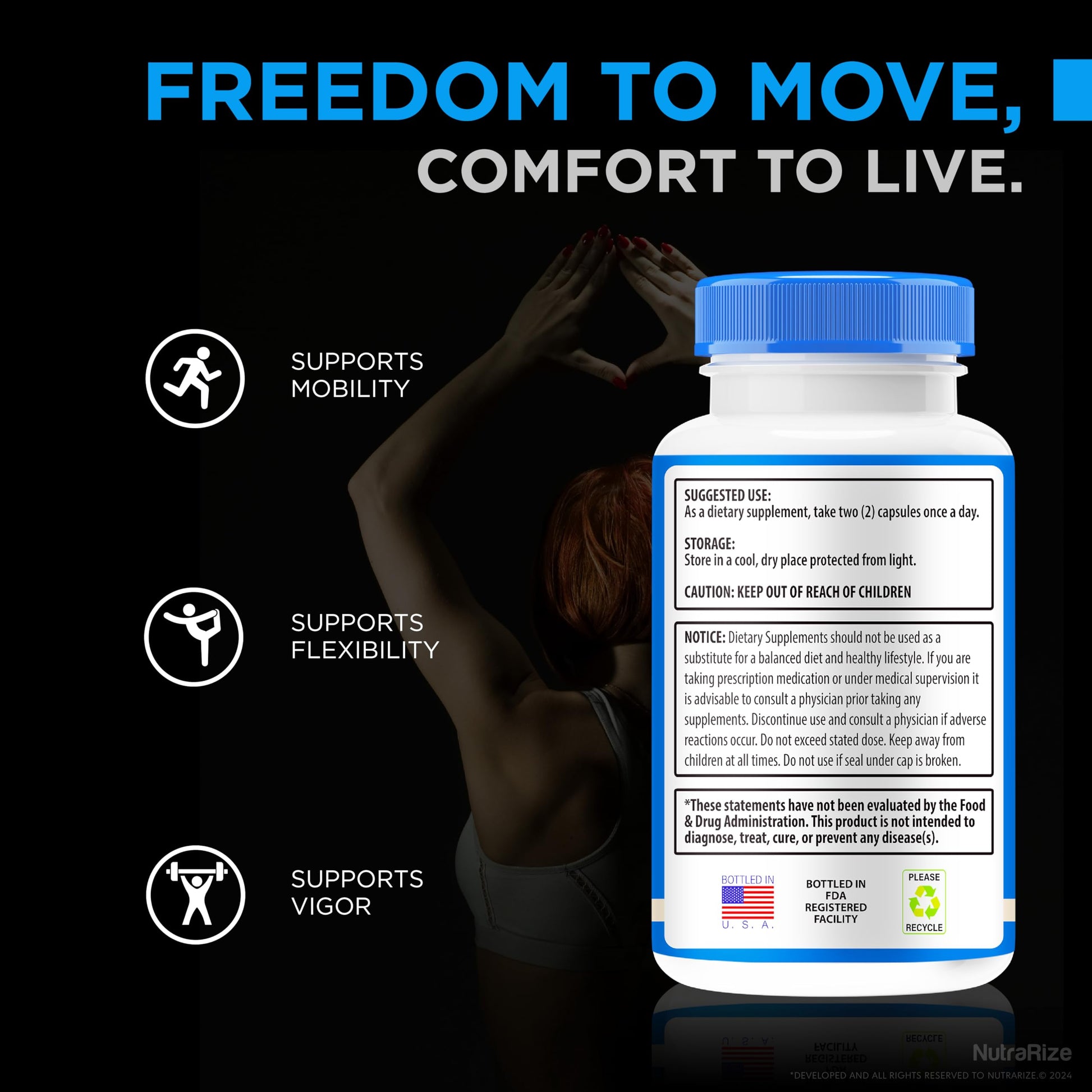 NutraRize (2 Pack) Flexopril Ultra Capsules, Official Flexopril for Joint Support, All-Natural Formula to Fortify Bones and Bolster Flexibility, Premium FlexoprilUltra Pills Review (120 Capsules) NutraRizeAu supplements