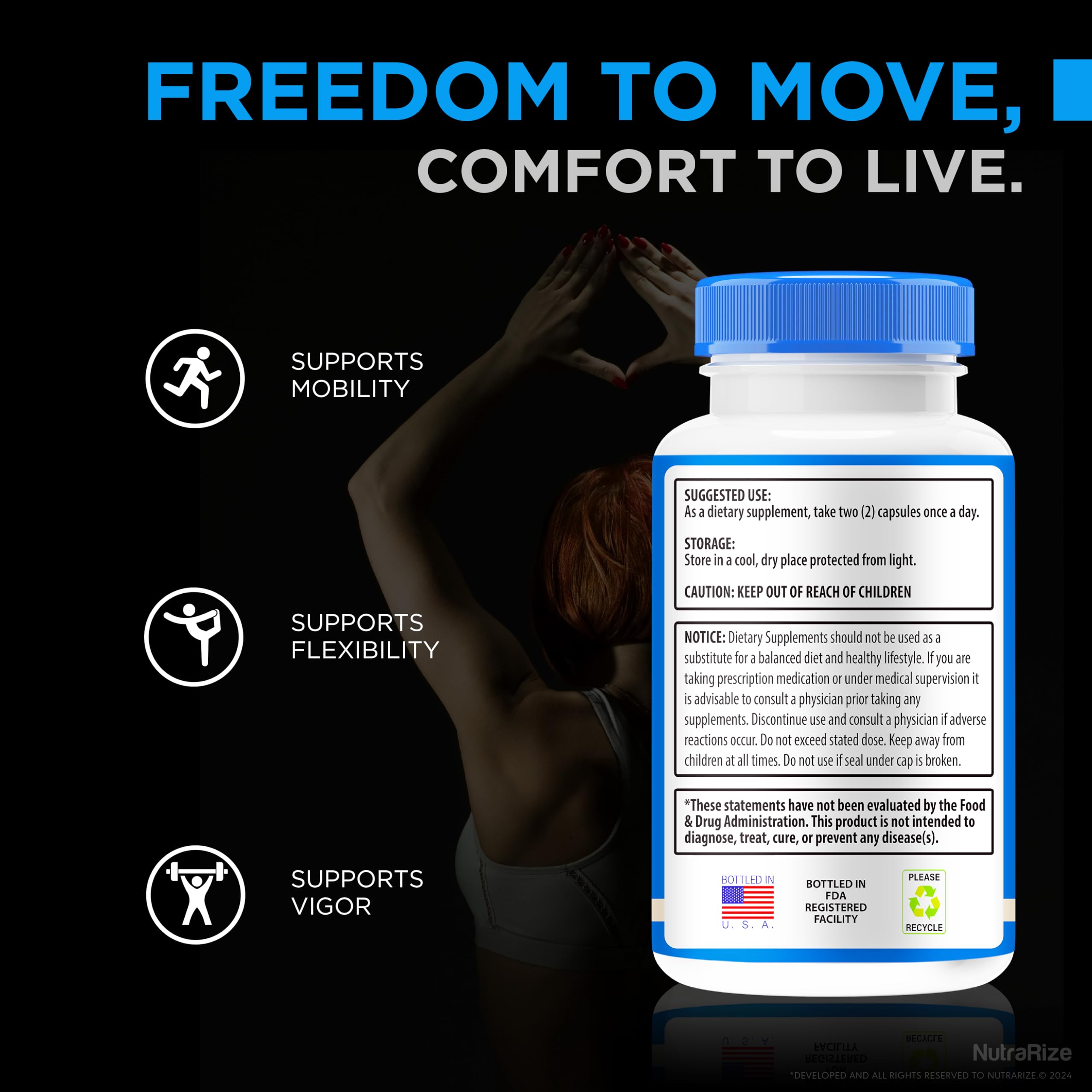 NutraRize (2 Pack) Flexopril Ultra Capsules, Official Flexopril for Joint Support, All-Natural Formula to Fortify Bones and Bolster Flexibility, Premium FlexoprilUltra Pills Review (120 Capsules) NutraRizeAu supplements