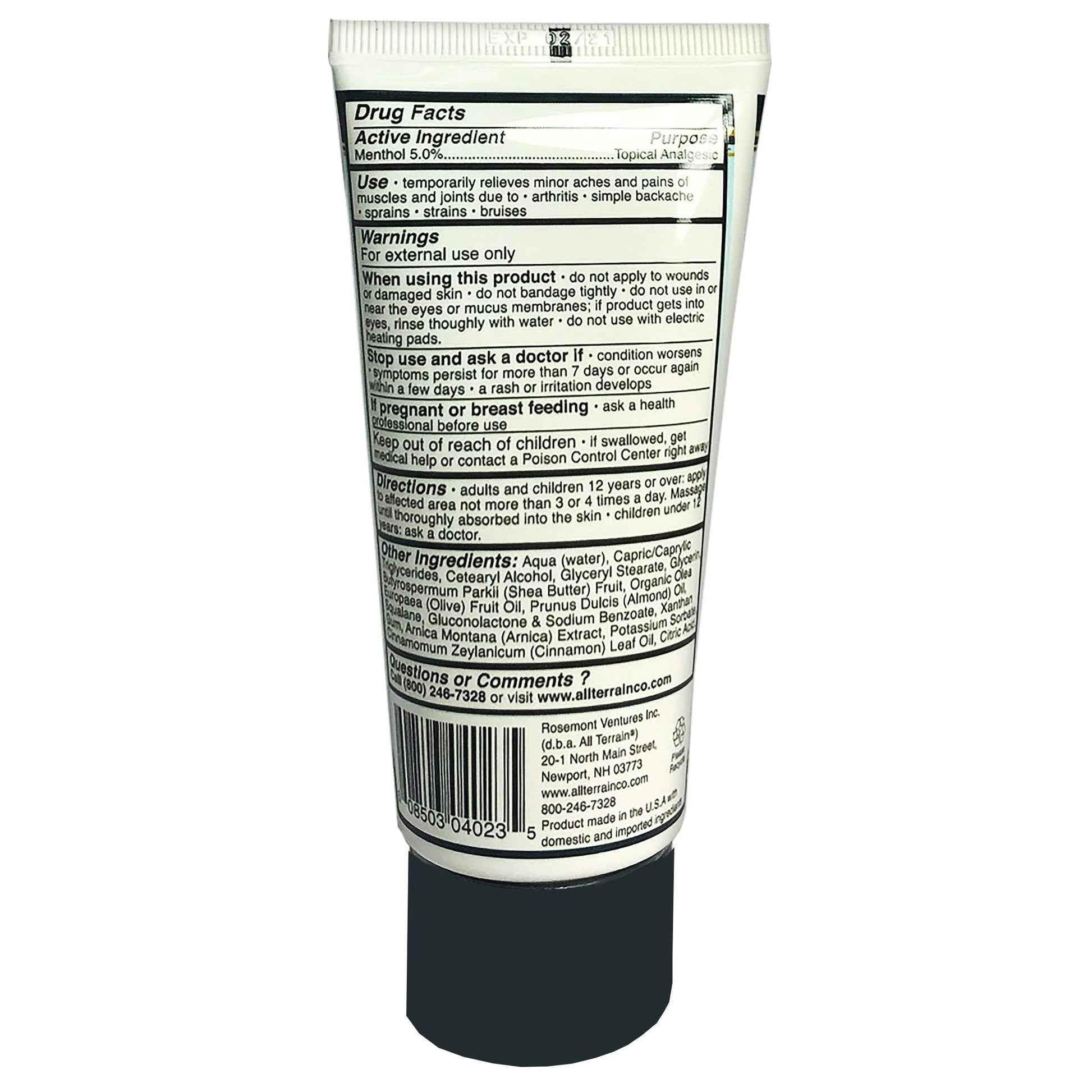 All Terrain Recovery Rub Soothing Massage Cream 3oz, Natural Relief for Muscle Aches and Pains All TerrainAu supplements