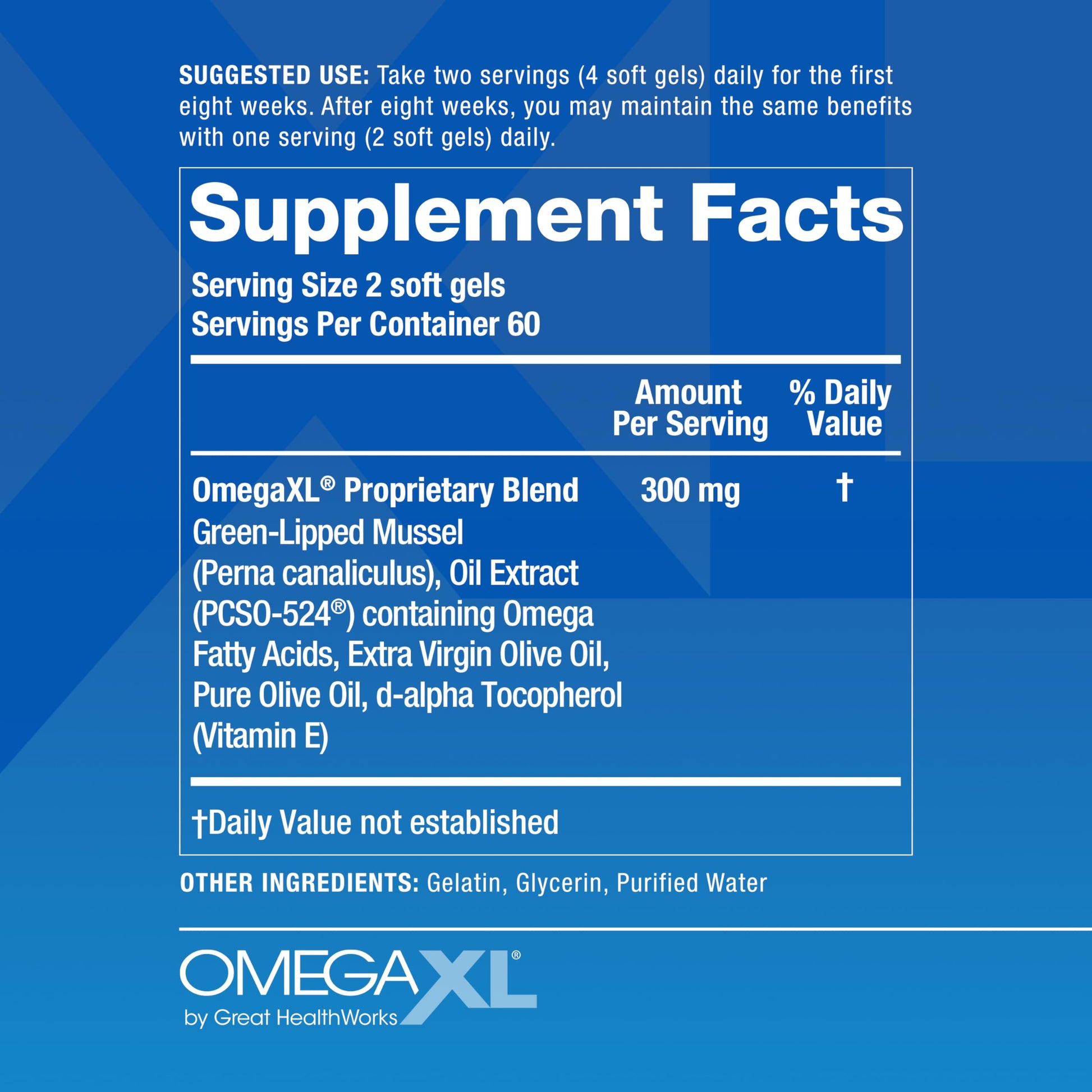 OmegaXL Joint Support Supplement - Natural Muscle Support, Green Lipped Mussel Oil, Soft Gel Pills, Drug-Free, 60 Count (2 Pack) OmegaXLAu supplements