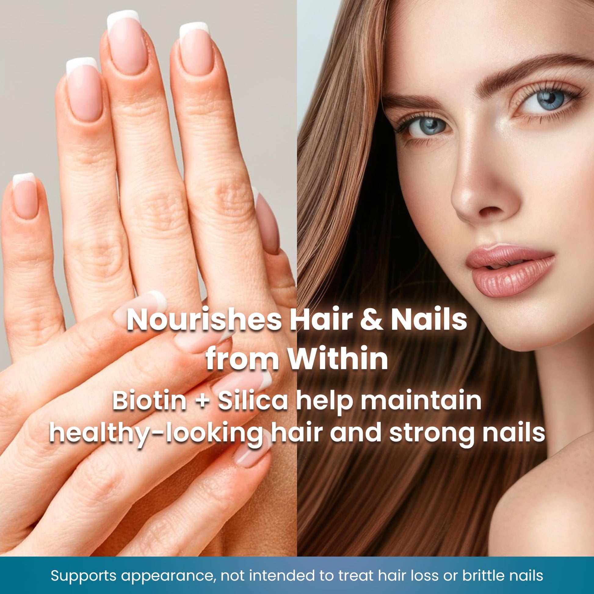 Organic Excellence Hair, Skin and Nails Vitamins for Women & Men – Biotin Supplement 5000 mcg– Hyaluronic Acid - Supports Healthy Hair Growth, Radiant Skin & Strong Nails, 3 Month Supply (90 Tablets) Organic ExcellenceAu supplements