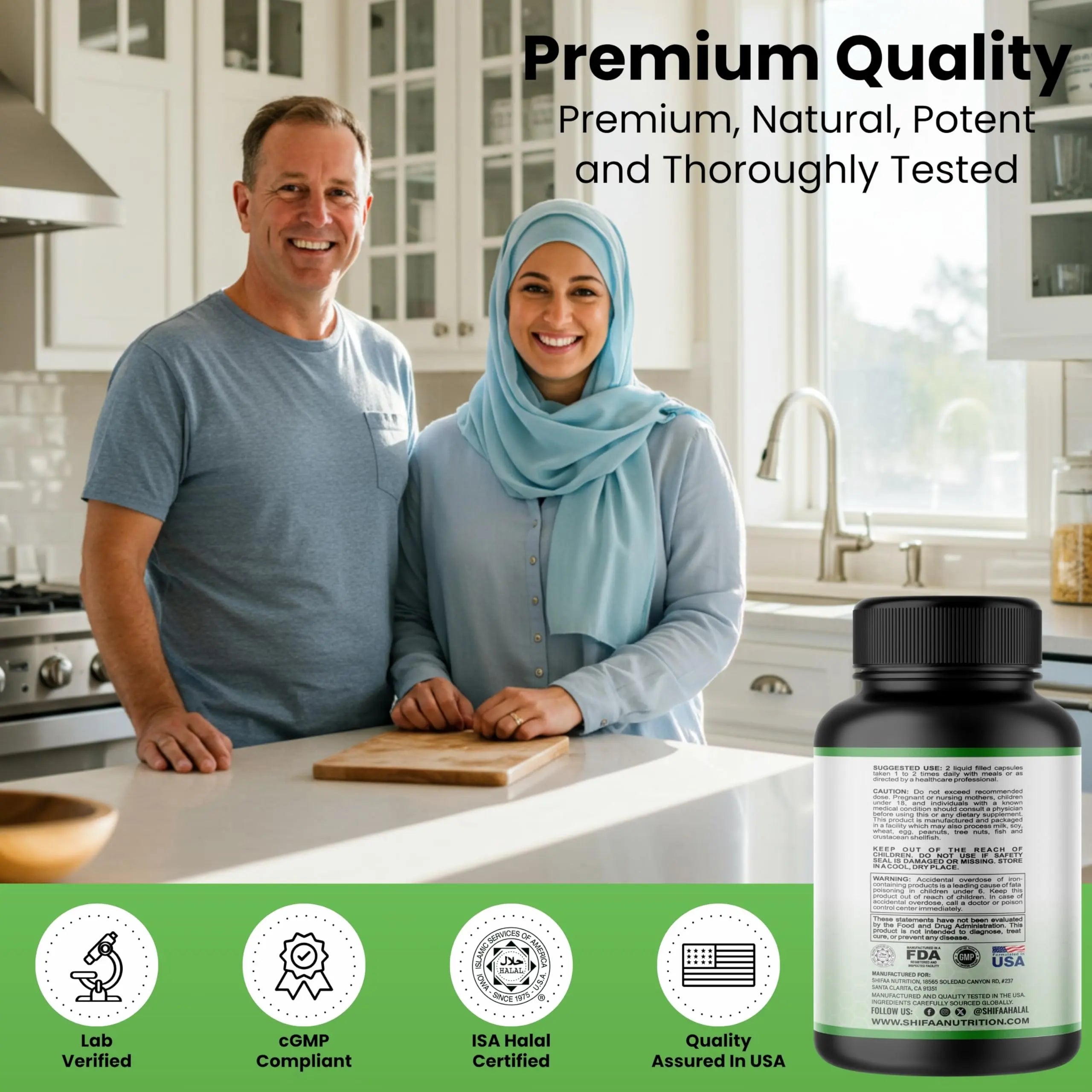 SHIFAA NUTRITION Halal Vitamins, Multivitamin for Women & Men – Comprehensive Support for Heart, Brain, Eye & Immune Health SHIFAA NUTRITIONAu supplements