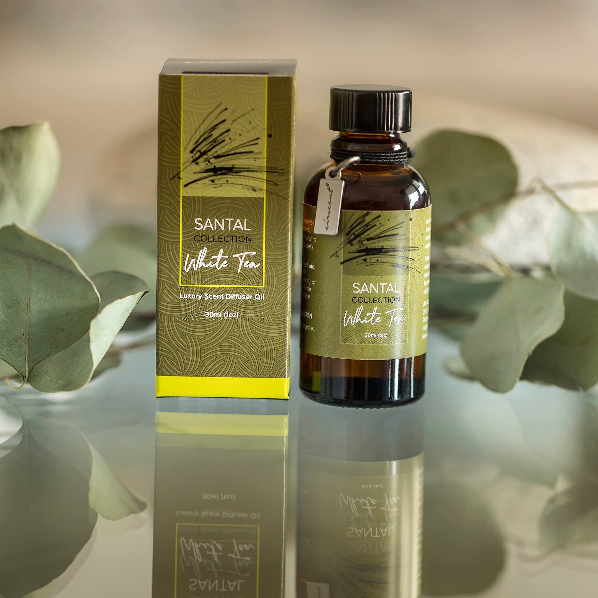 Santal White Tea Diffuser Oil - Air-Scent Aroma and Essential Oil Blend for Aromatherapy Diffusers - 30 Milliliter Air-ScentAu supplements